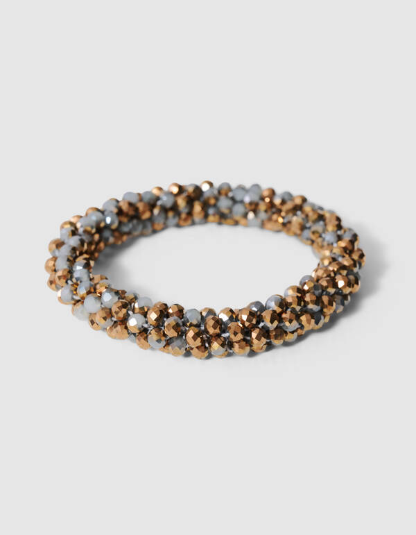 Perlenarmband mit Gummiband Gold/Silber SHOEBY ACCESSOIRES