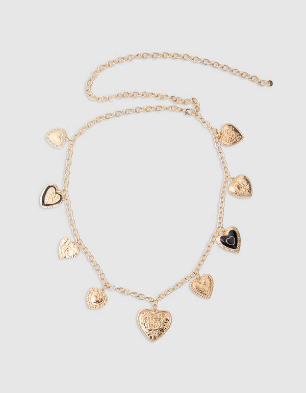 Multi Heart G&uuml;rtel Gold SHOEBY ACCESSOIRES