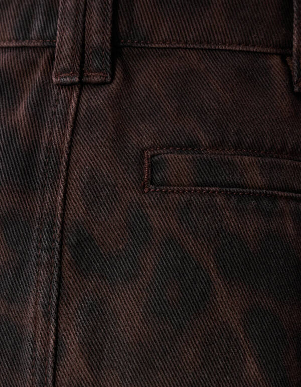 Rock aus Twill mit Leopardenmuster Braun SHOEBY GIRLS