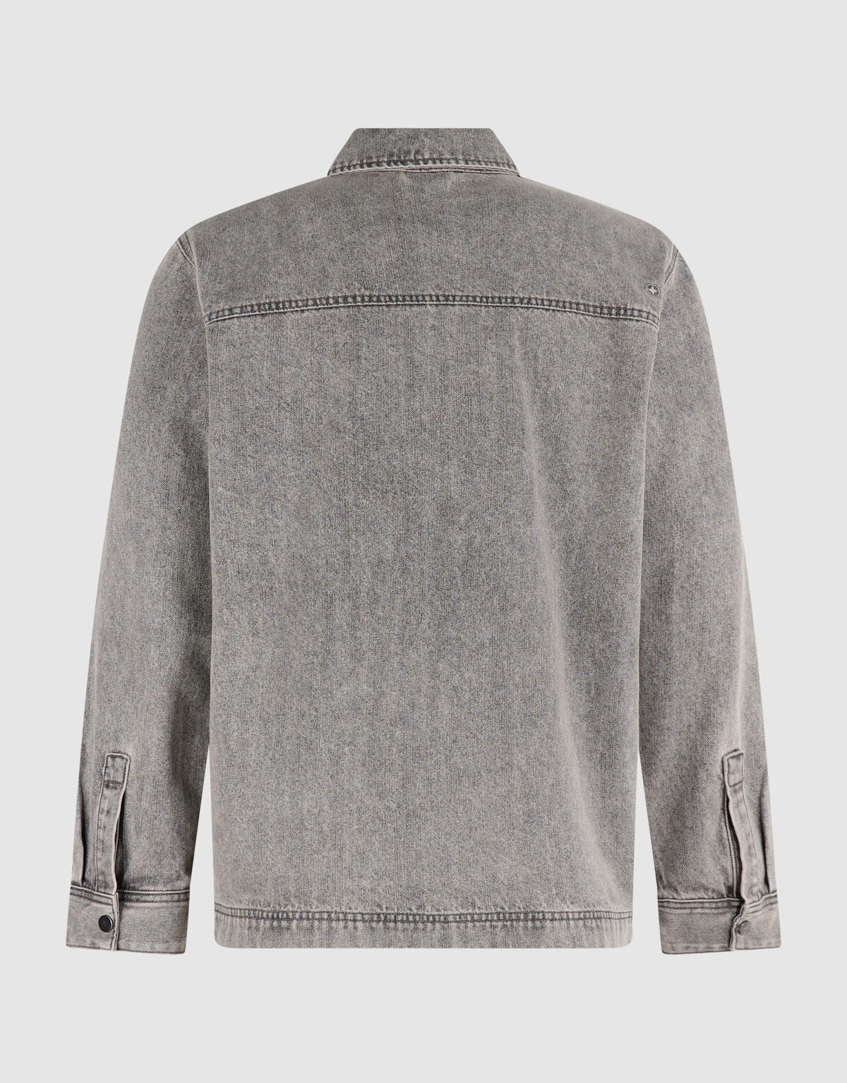 Relaxed Washed Denim Overshirt Grau SHOEBY MEN