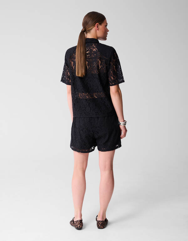 Spitzenbluse Schwarz SHOEBY WOMEN