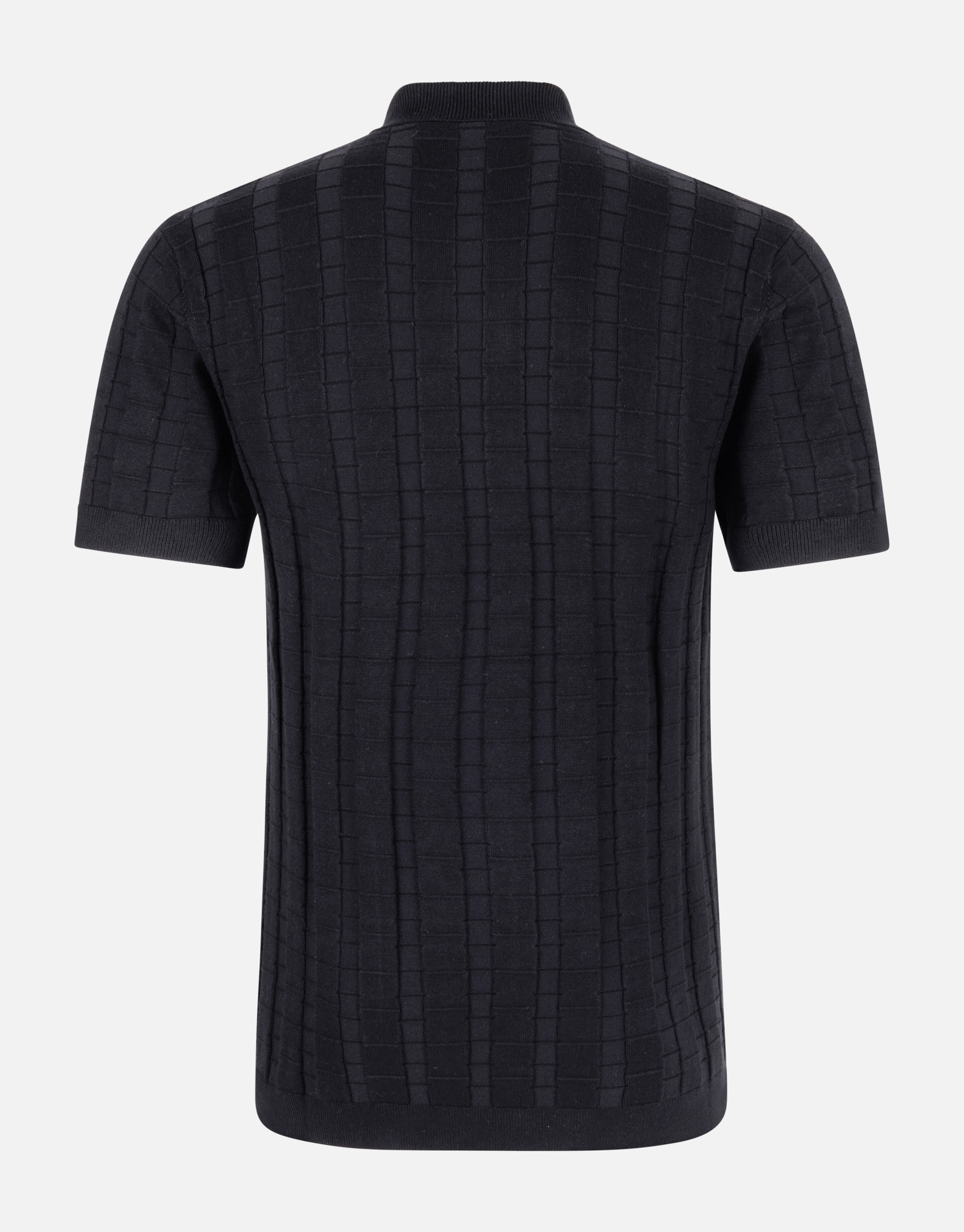 Blockstruktur-Polo Schwarz SHOEBY MEN