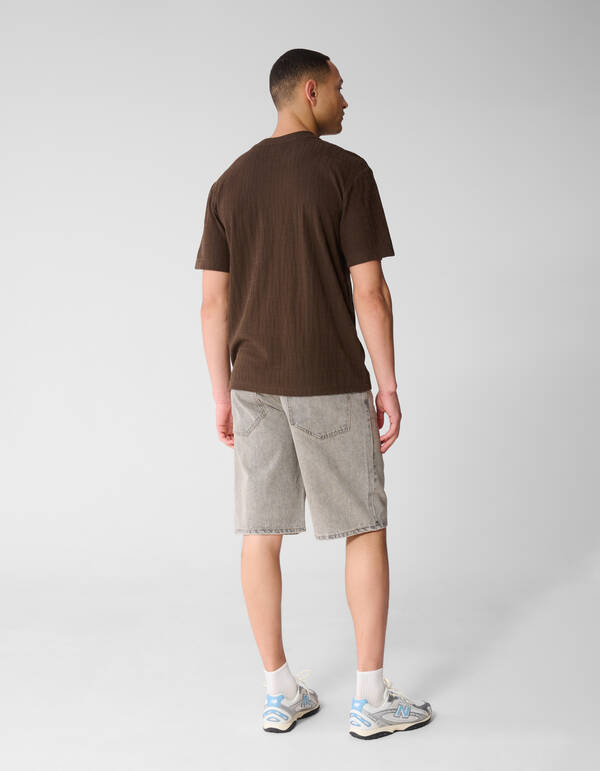 Eighty One Text T-Shirt Dunkelbraun SHOEBY MEN