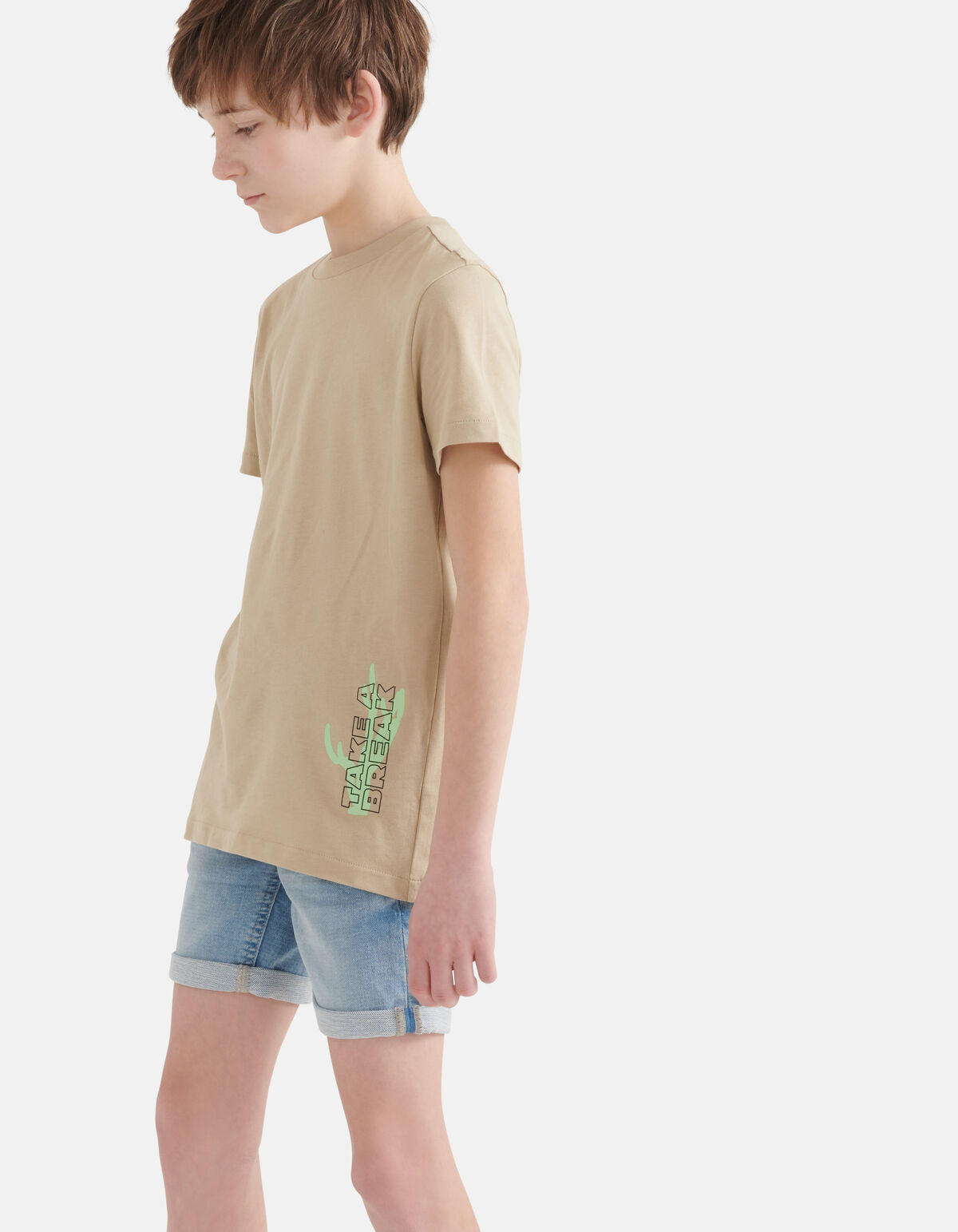 Kunstwerk T-shirt Beige SHOEBY BOYS