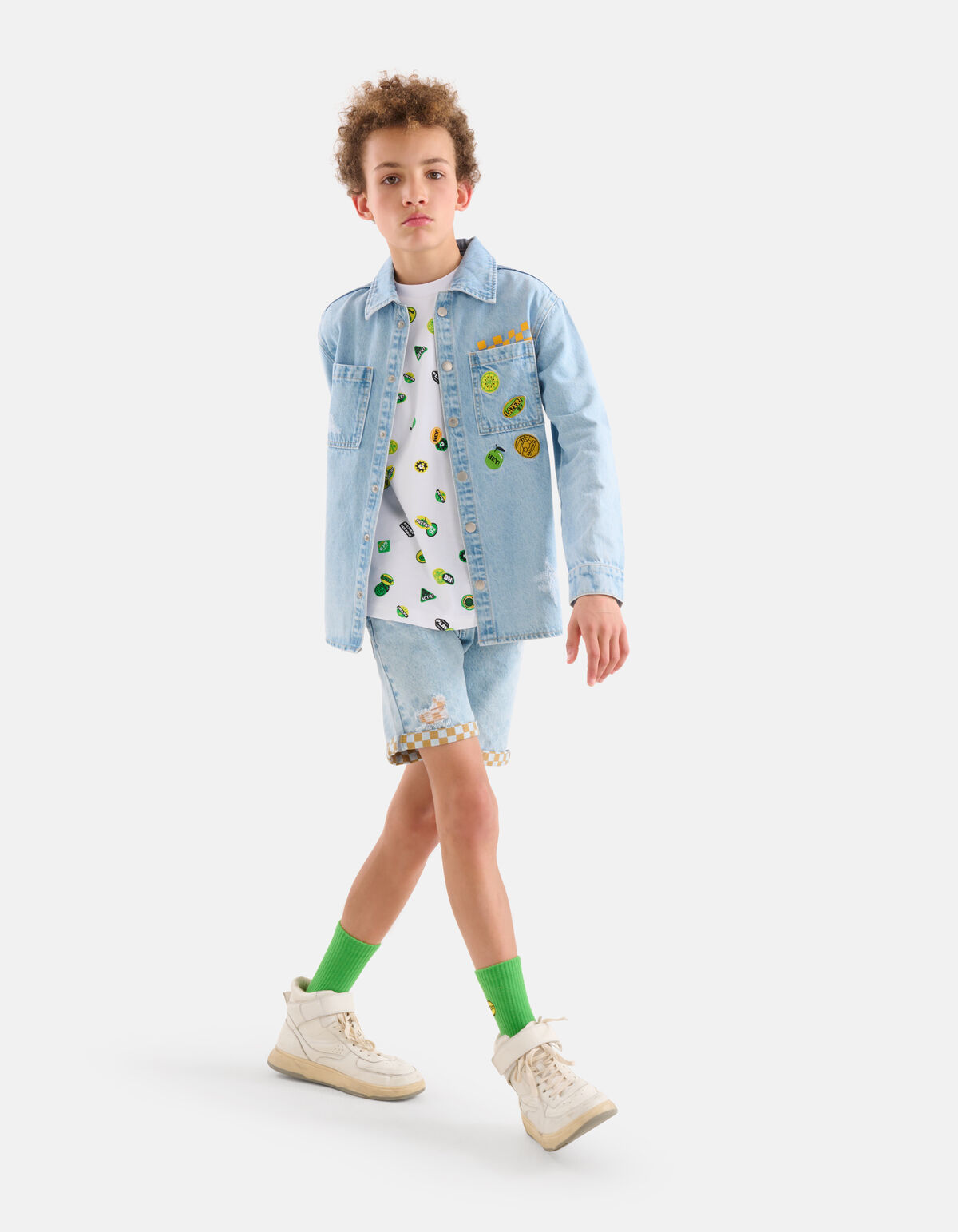 Schweres bedrucktes T-shirt Weiß SHOEBY BOYS