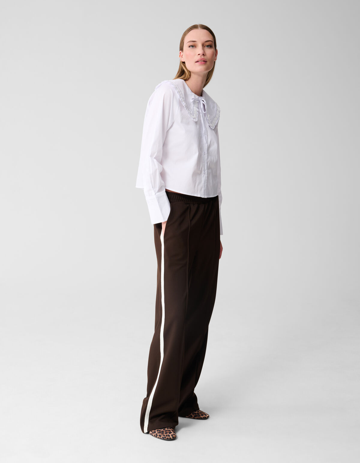 Sportliche Hose mit weitem Bein Braun SHOEBY WOMEN