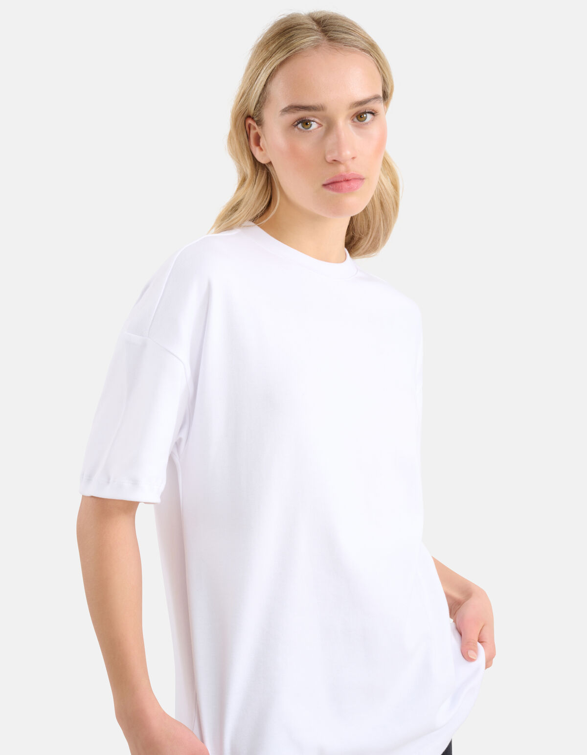 Übergroßes Basic-T-Shirt Wit SHOEBY WOMEN