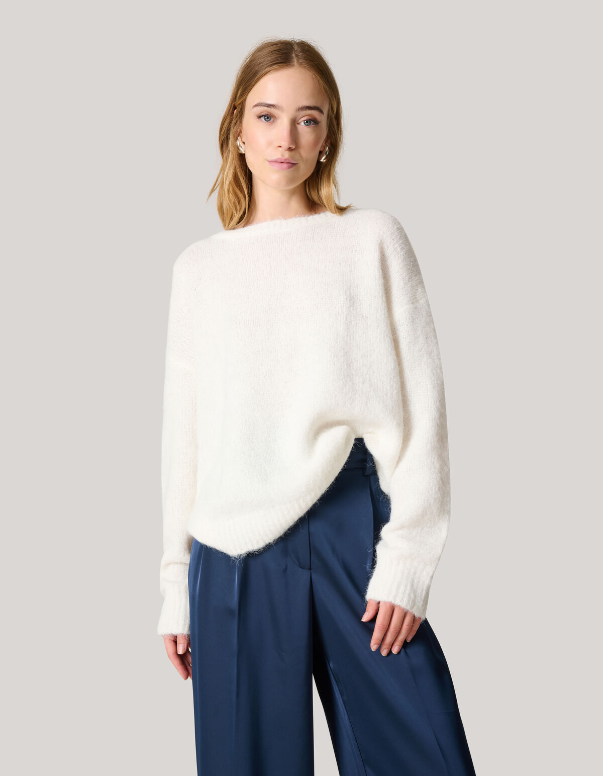 Gewickelter Pullover Off White SHOEBY WOMEN
