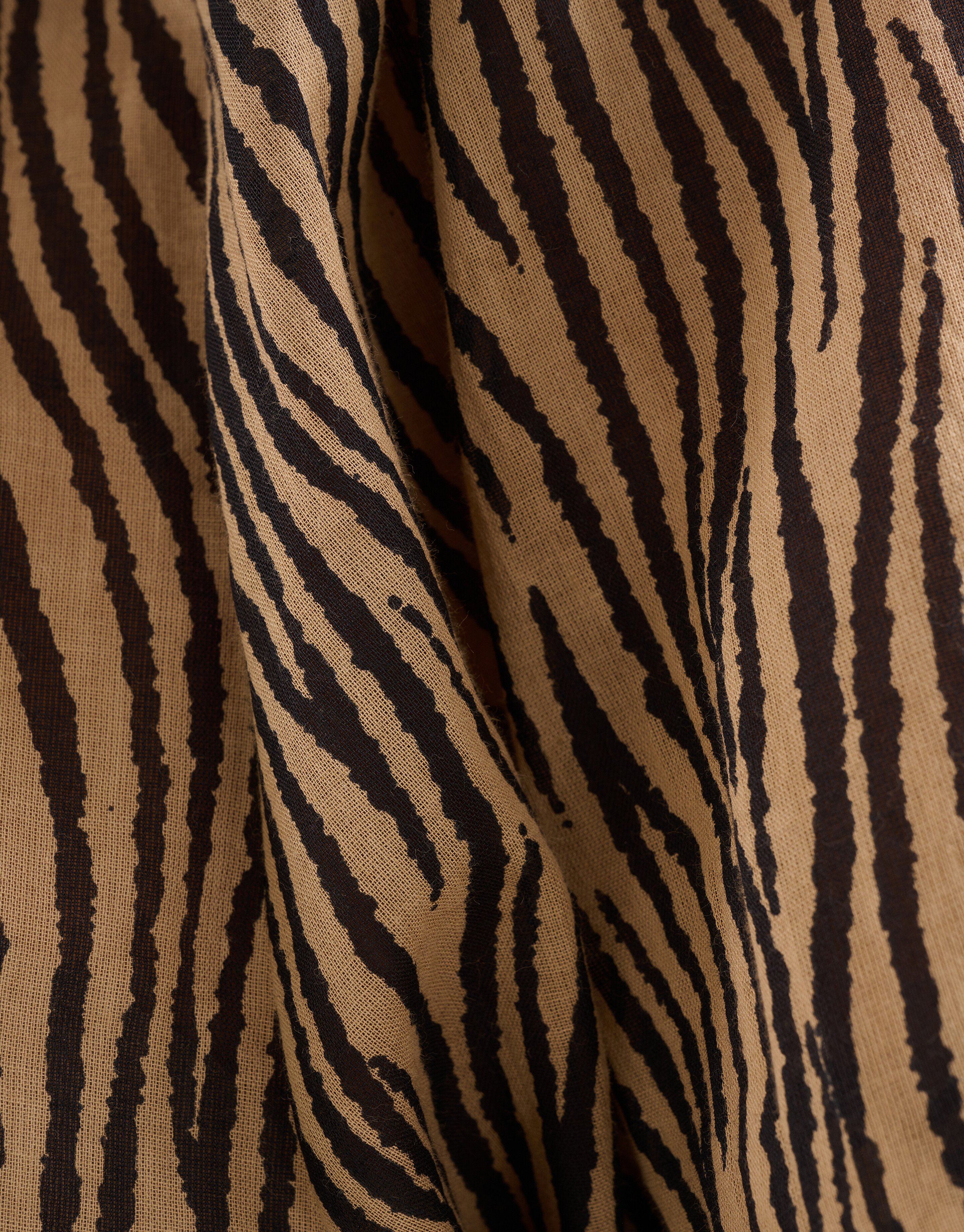 Zebra-Voile-Bluse Braun SHOEBY WOMEN
