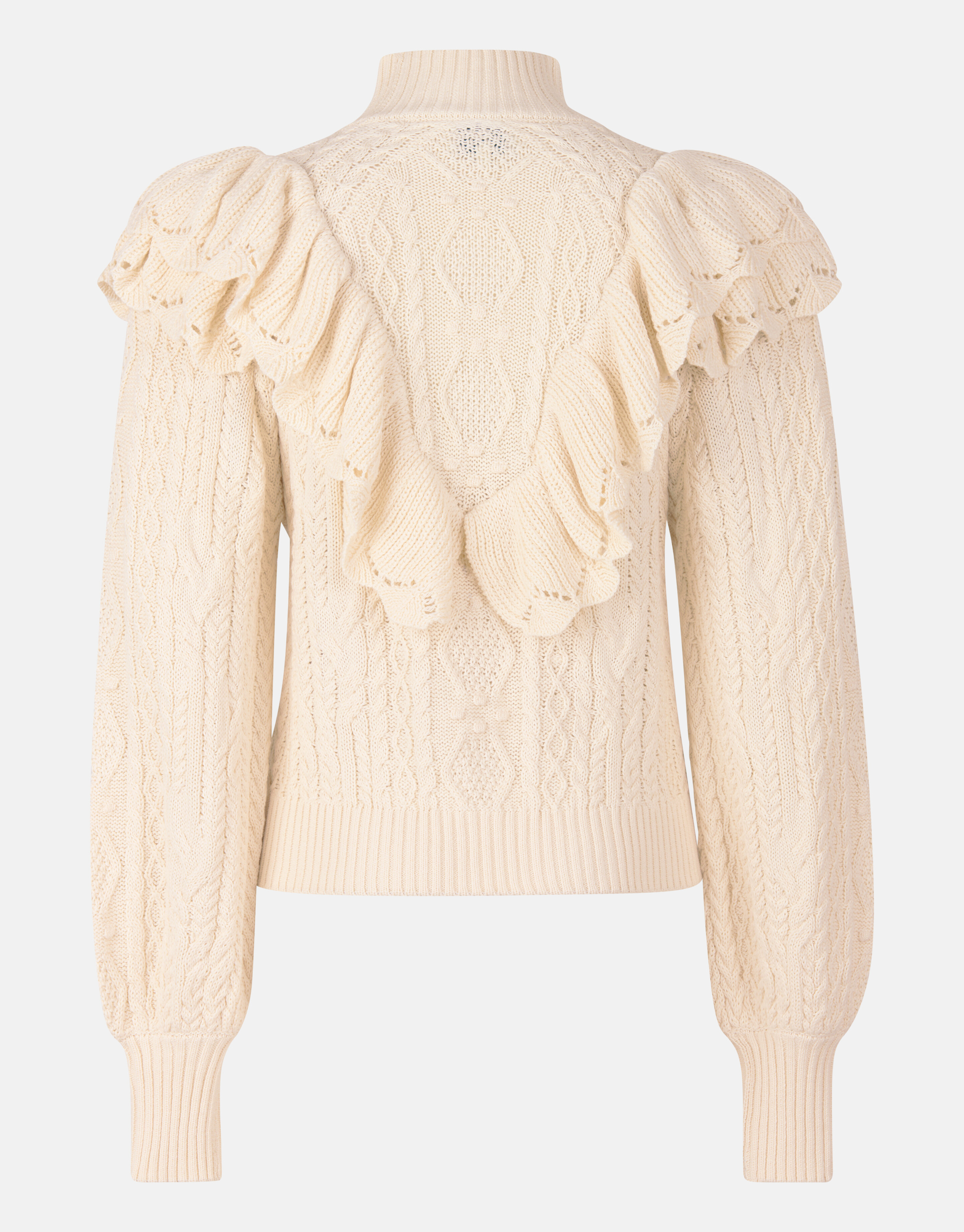 Rüschen-Pullover Off White SHOEBY WOMEN