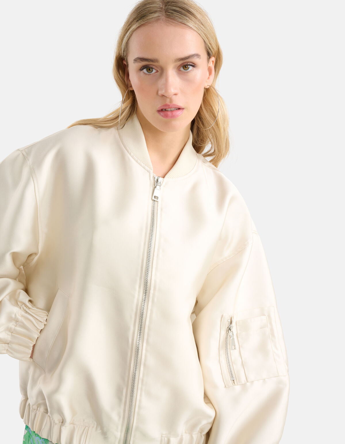 Oversized Bomberjack Gebroken Wit By Monica SHOEBY WOMEN