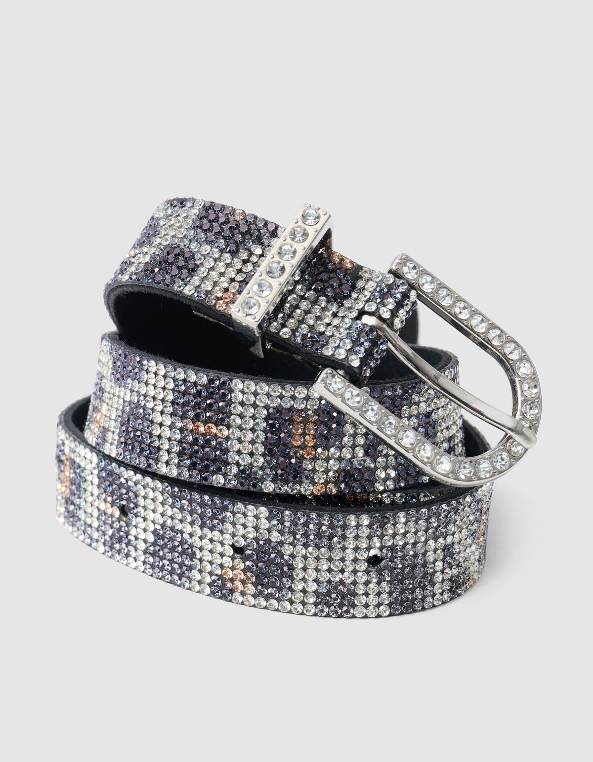 Strass Leopard Gürtel Silber SHOEBY ACCESSOIRES