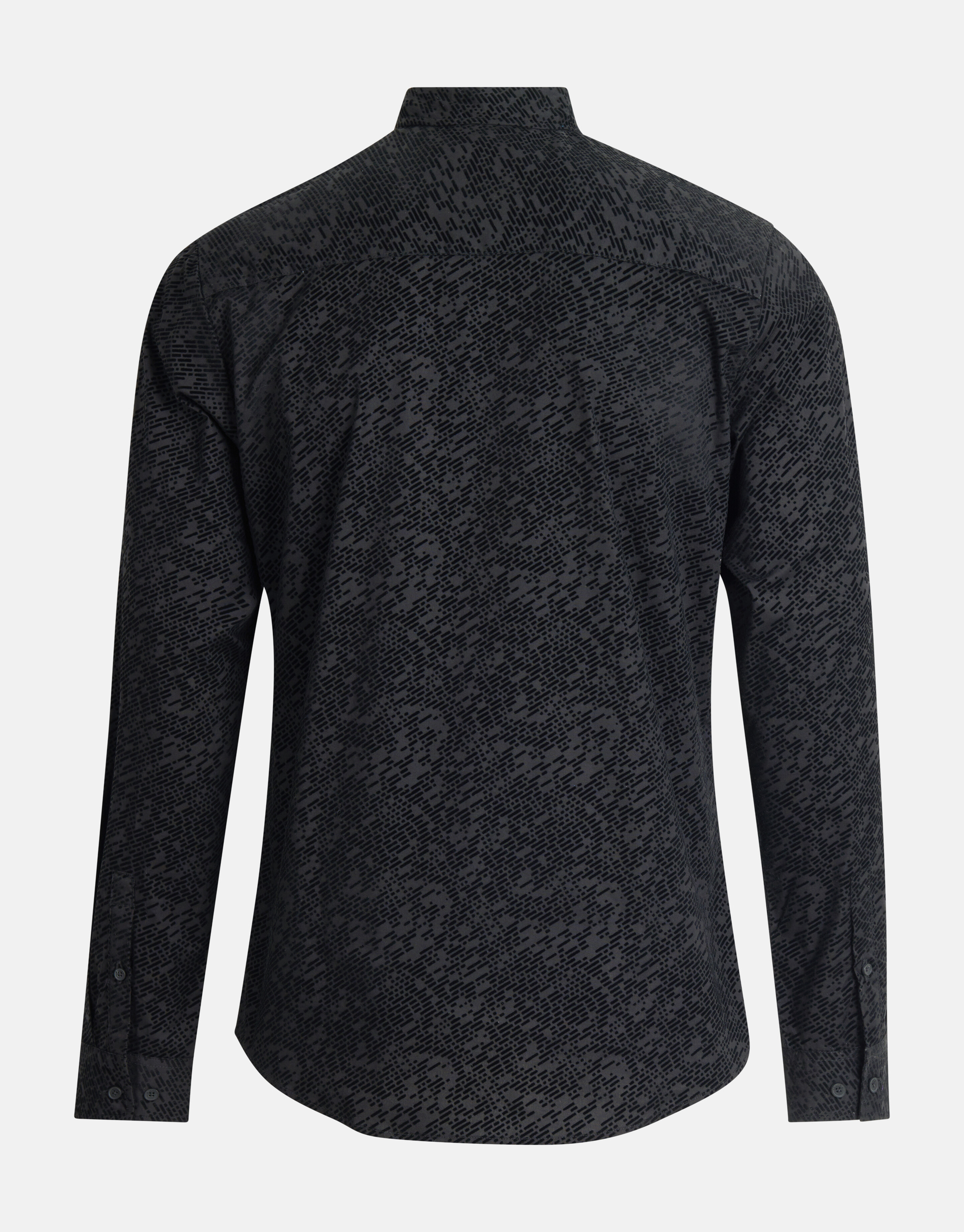Bedrucktes Flockhemd Schwarz SHOEBY MEN