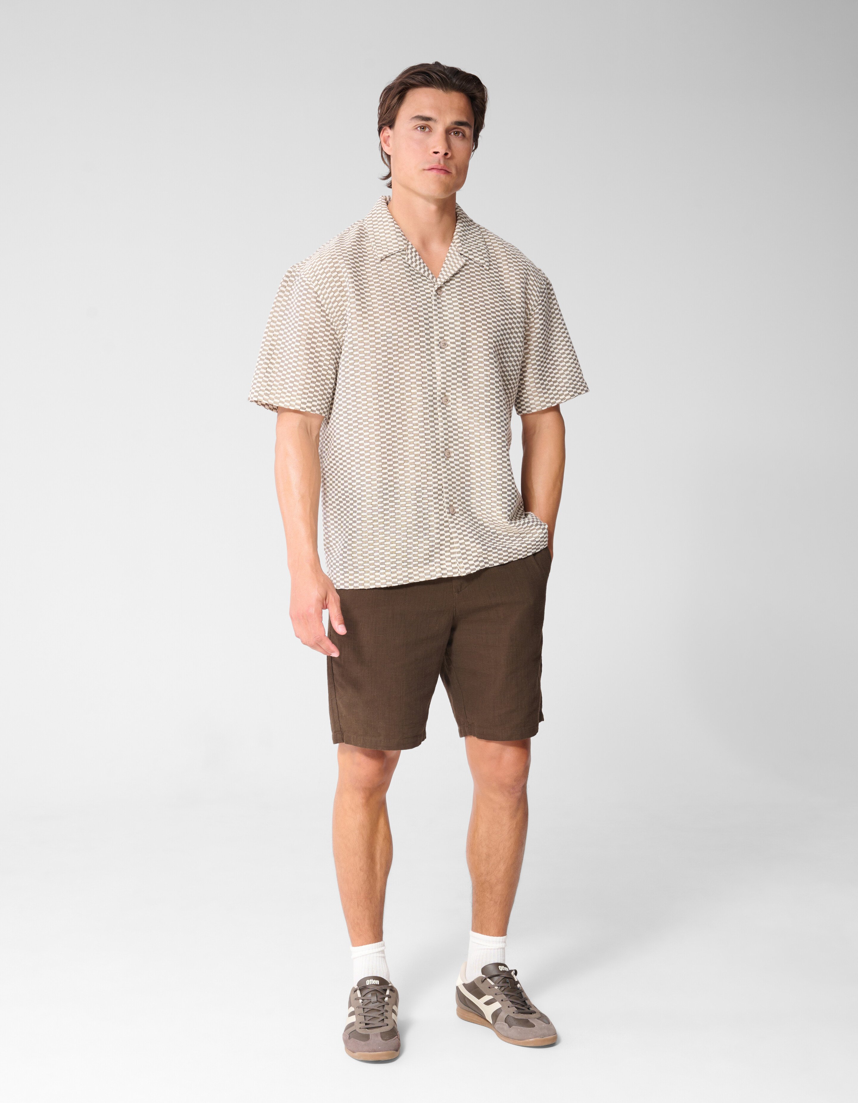 Gewebtes Overshirt Hellbraun SHOEBY MEN