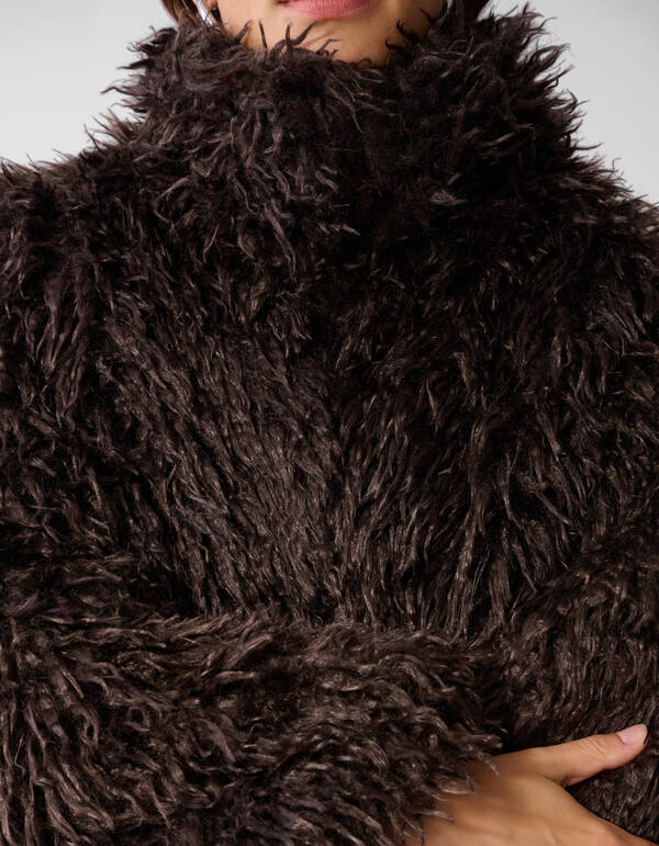 Hairy Faux Fur Jacke Braun SHOEBY WOMEN