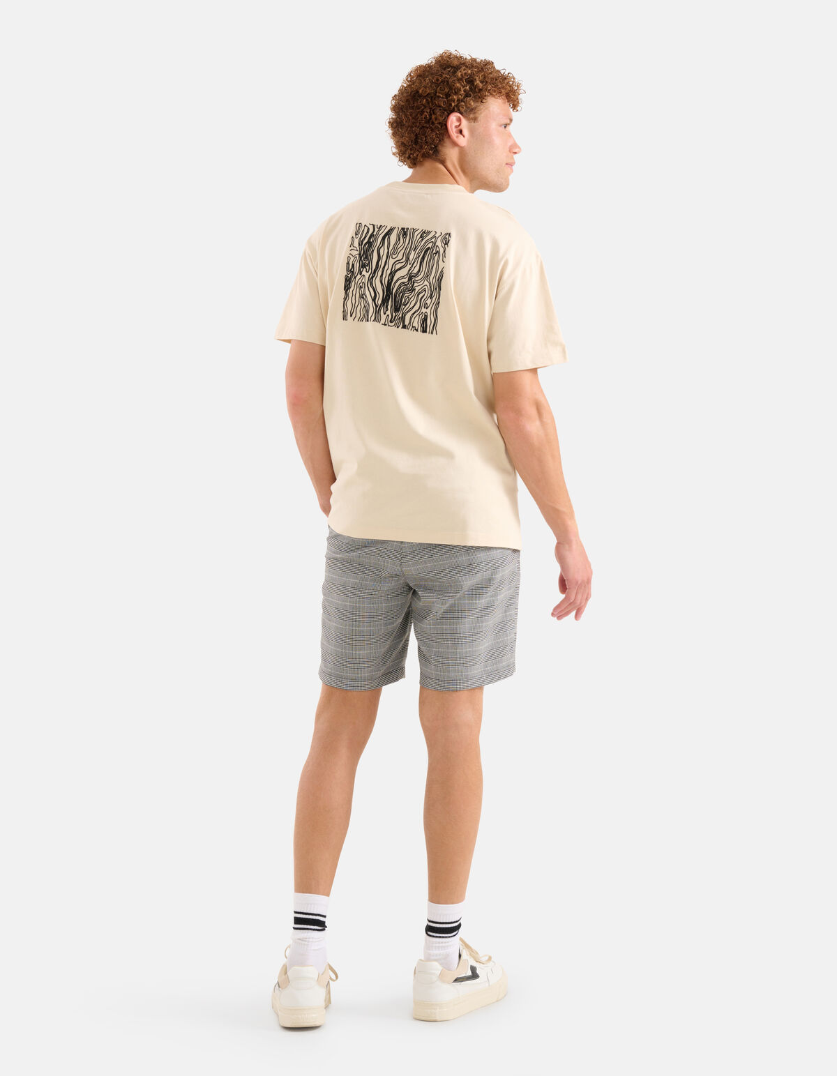 Stickerei-T-Shirt Beige SHOEBY MEN