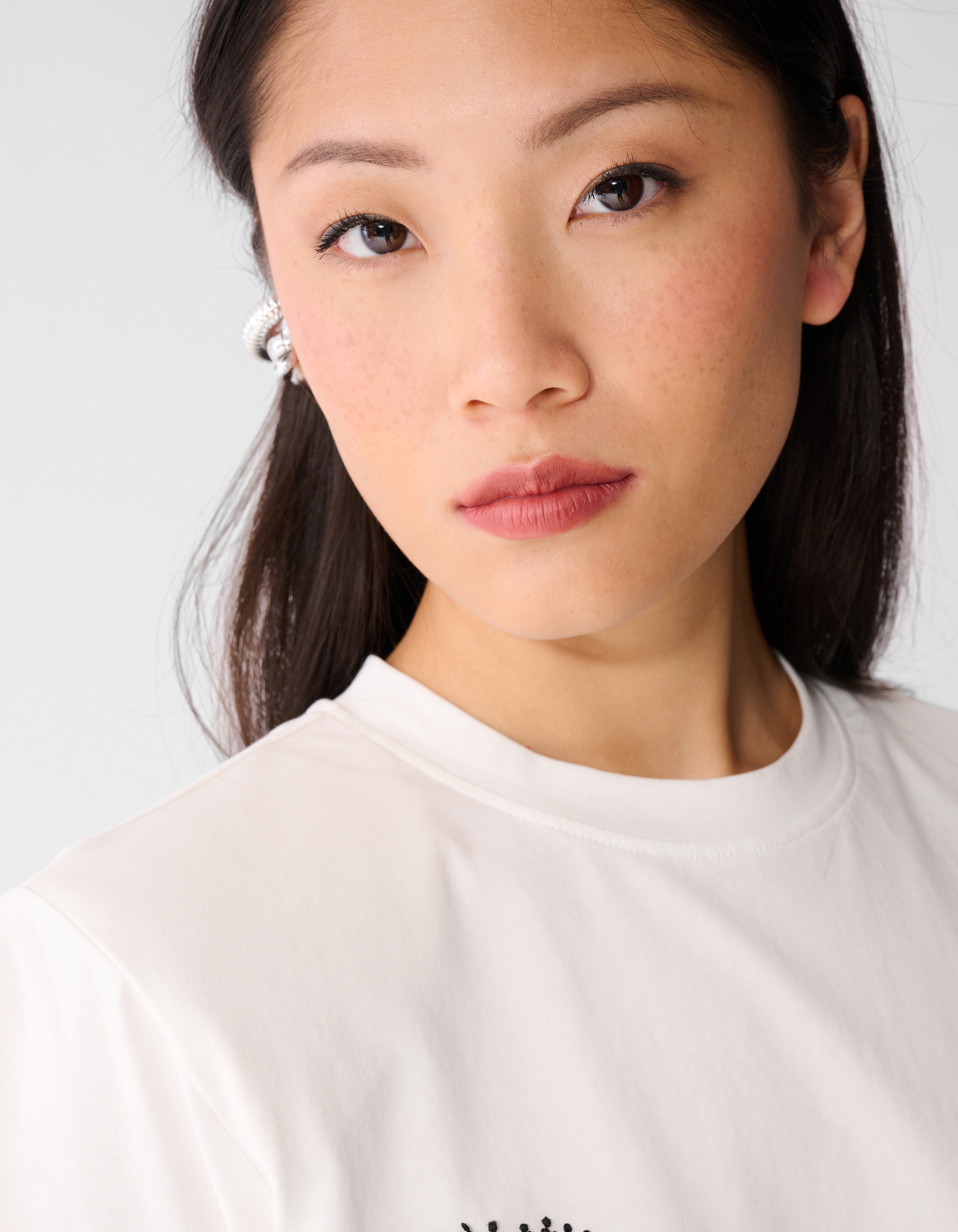 Kanten T-Shirt Wei&szlig; SHOEBY WOMEN