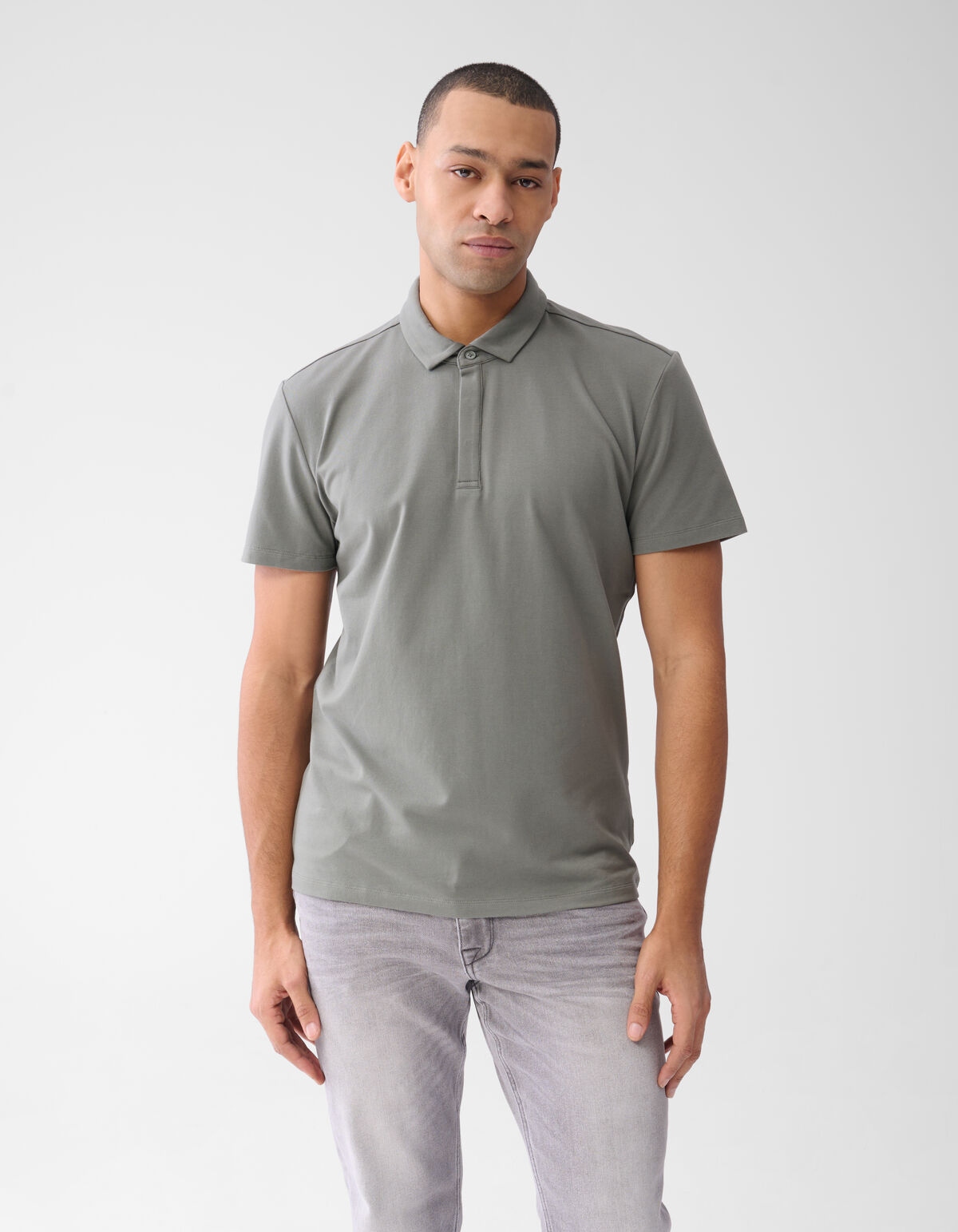 Jersey-Polo Dunkelgr&uuml;n SHOEBY MEN