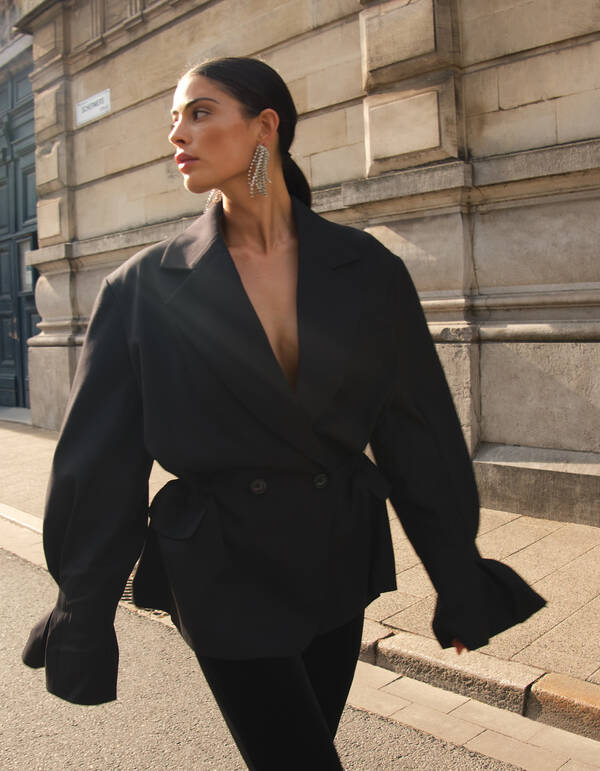 Relaxed Fit Blazer Schwarz SHOEBY WOMEN