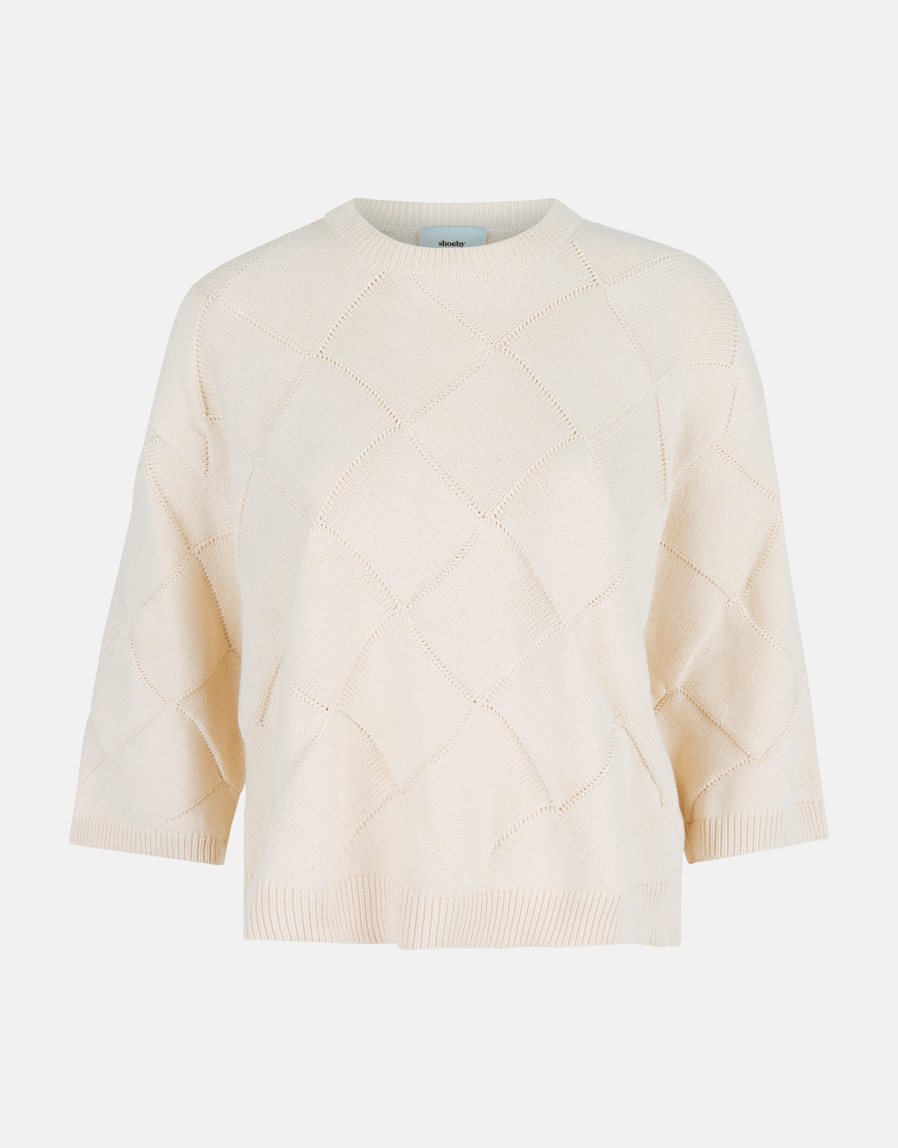 Karierter Strickpullover Offwhite SHOEBY WOMEN
