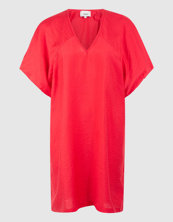 V-Ausschnitt Mini Kleid Rot SHOEBY WOMEN