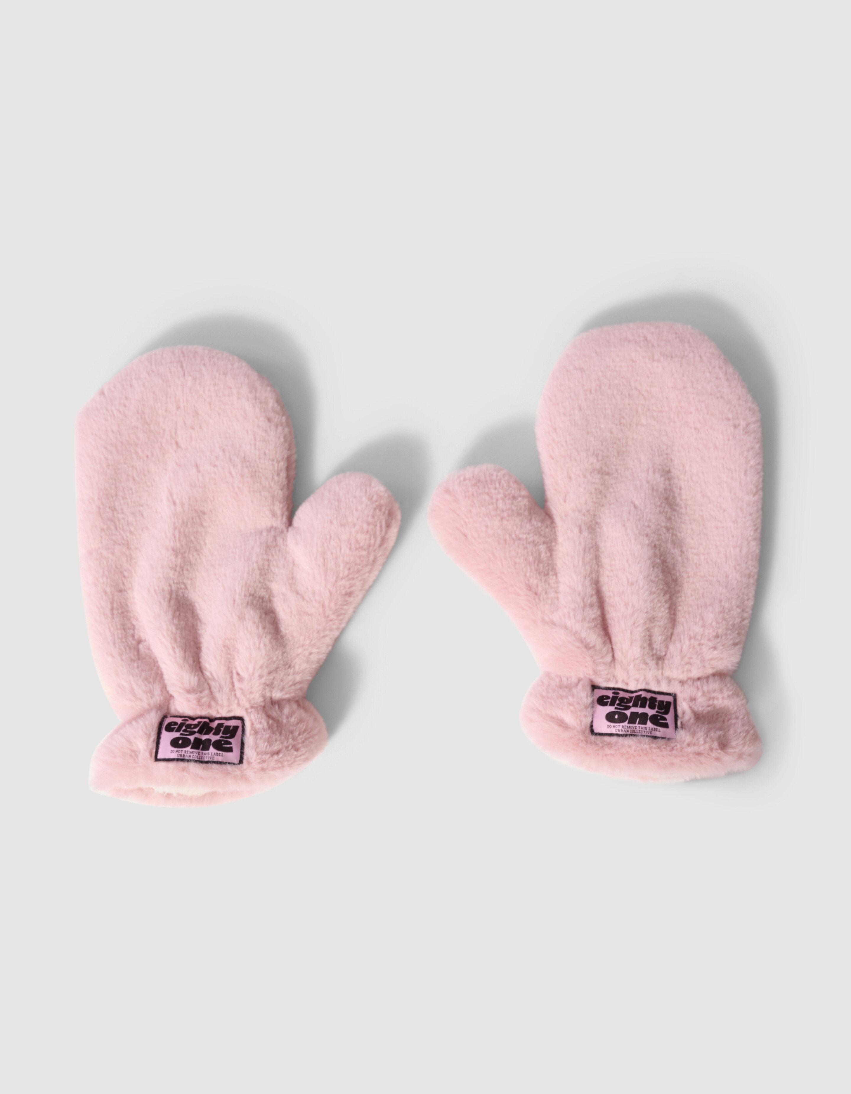 Teddy-F&auml;ustlinge Hellrosa SHOEBY ACCESSOIRES