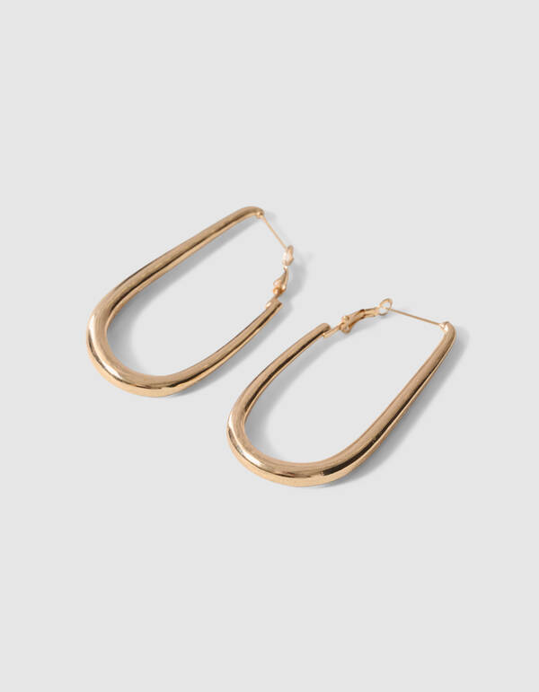 Rounded Square Ohrringe Gold SHOEBY ACCESSOIRES