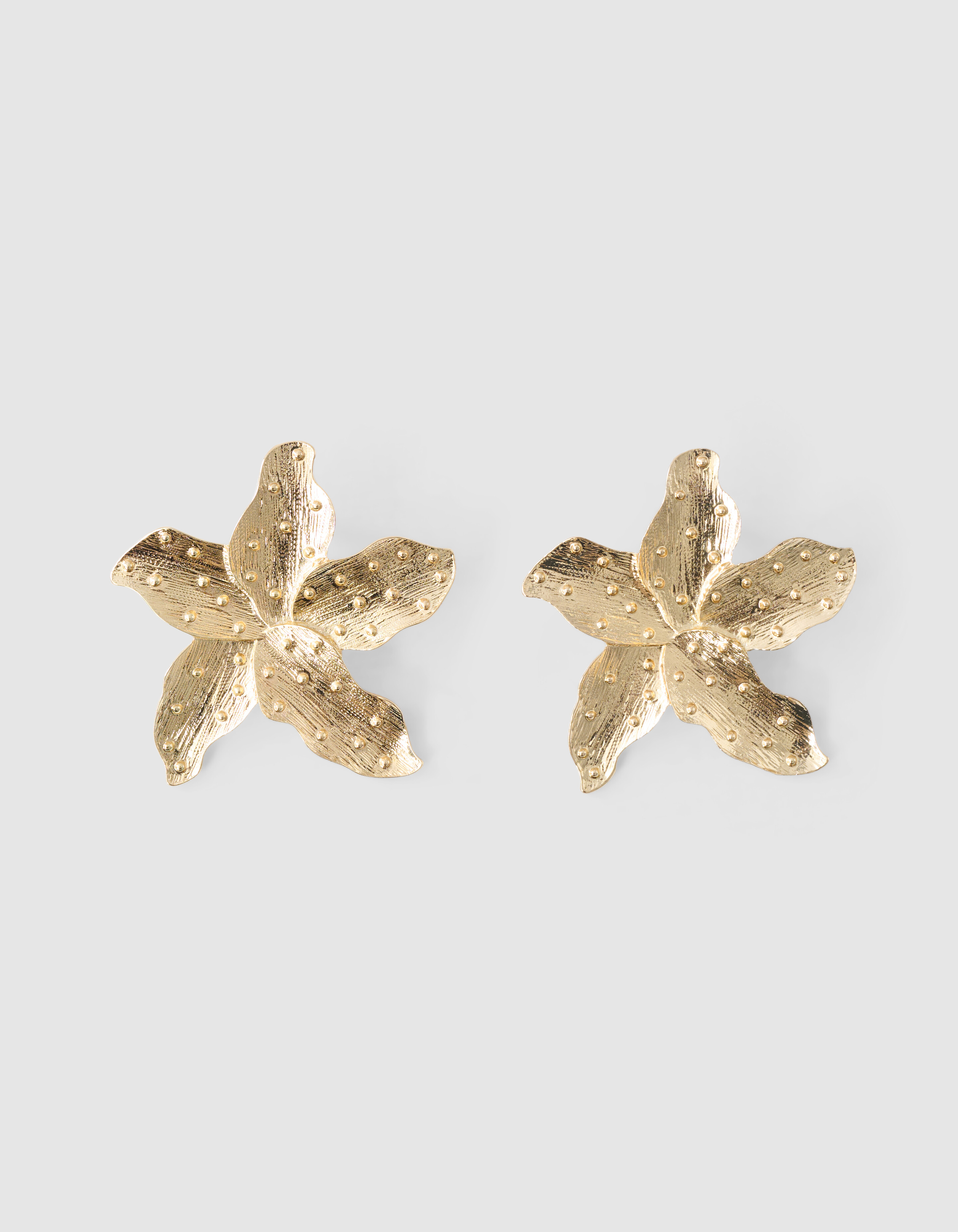 Blumen-Ohrringe Gold SHOEBY ACCESSOIRES