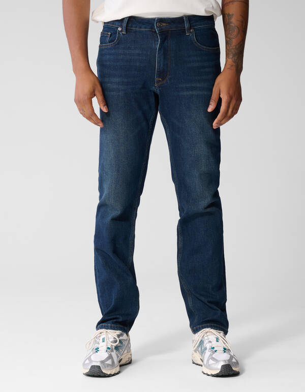 Slim Straight Fit Jeans Dunkelblau L34 SHOEBY MEN