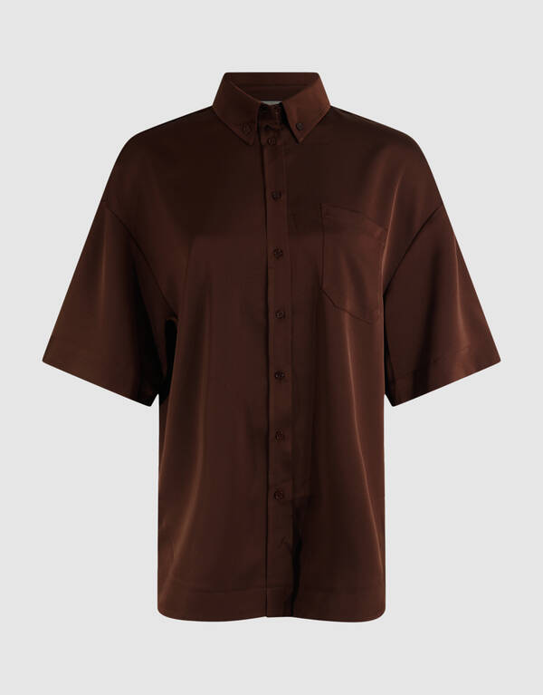 Bluse in Übergröße Dunkelbraun SHOEBY WOMEN