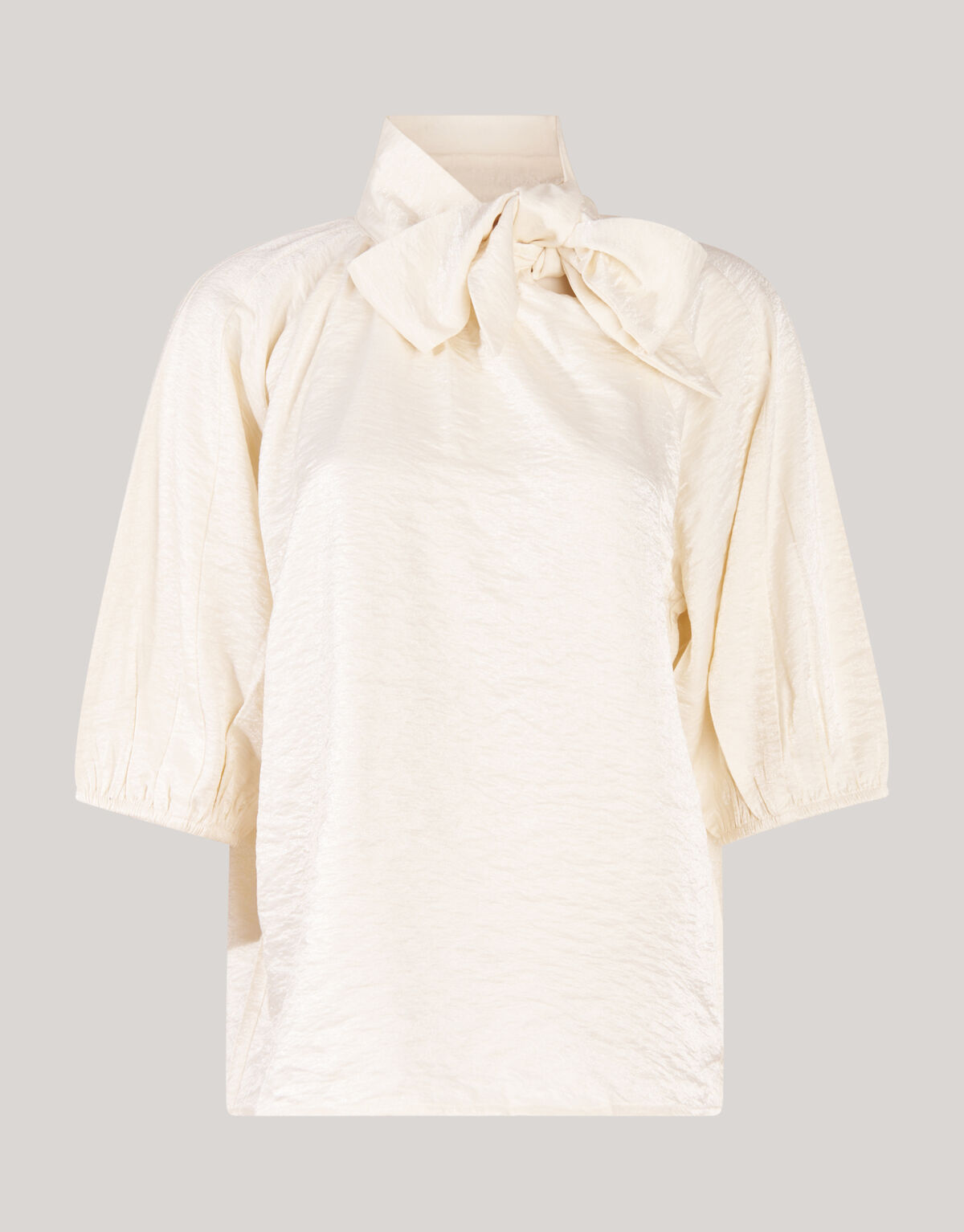 Gl&auml;nzende Bluse Off White SHOEBY WOMEN