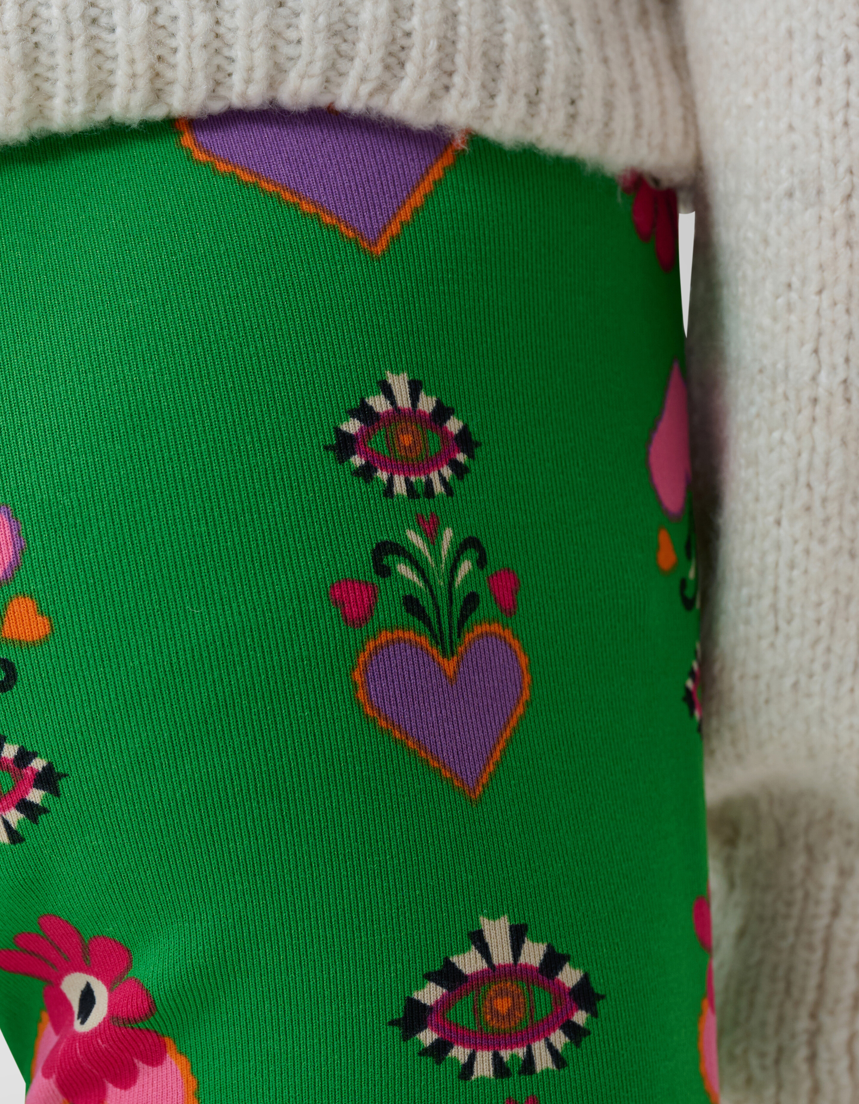 Bedruckte ausgestellte Rippen-Leggings SHOEBY GIRLS
