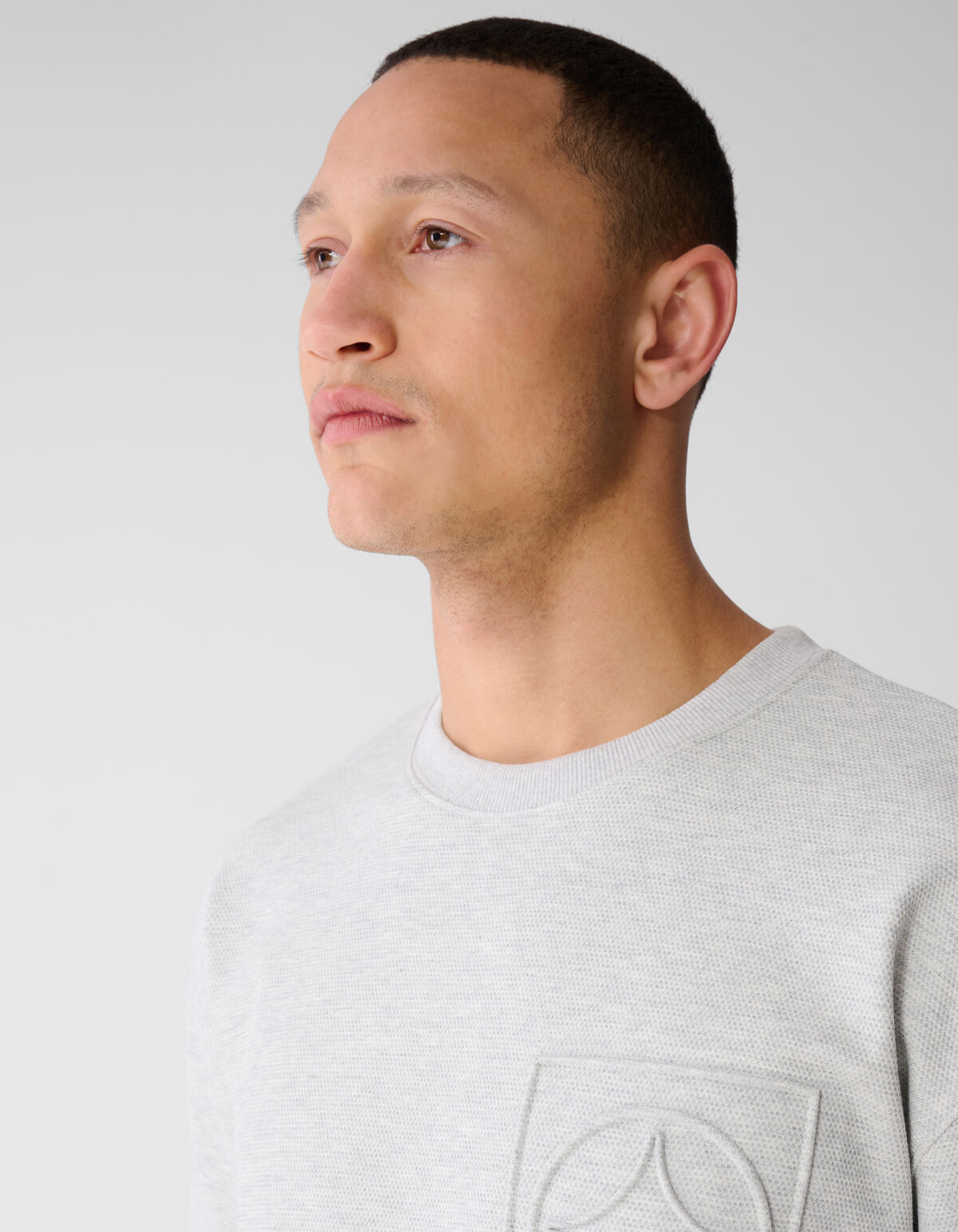 Logo Pocket T-Shirt Hellgrau SHOEBY MEN