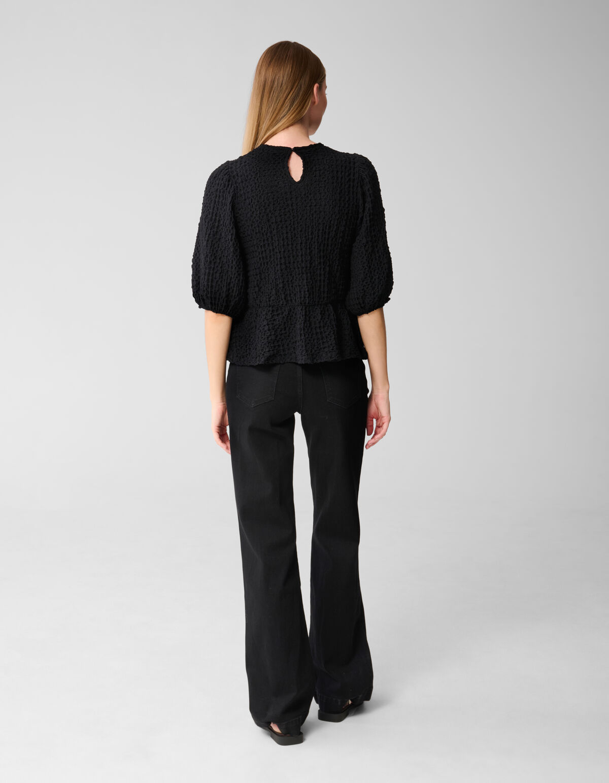 Crinkle Top Schwarz SHOEBY WOMEN