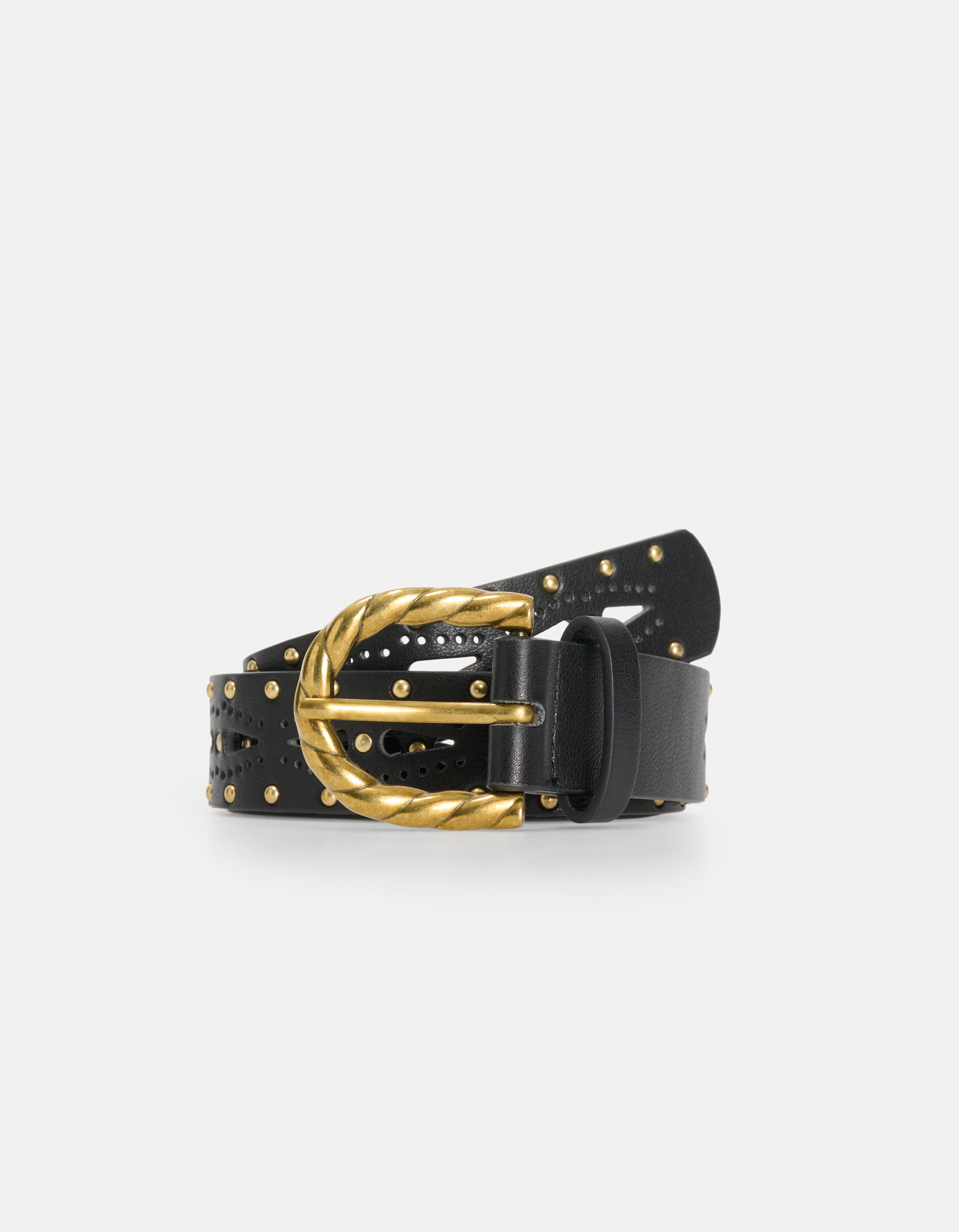 Gürtel mit gedrehter Schnalle Schwarz SHOEBY ACCESSOIRES