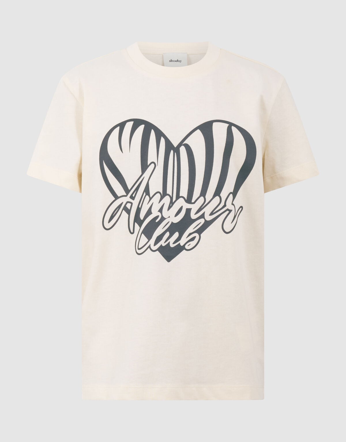Heart Club Artwork T-Shirt in gebrochenem Wei&szlig; SHOEBY GIRLS