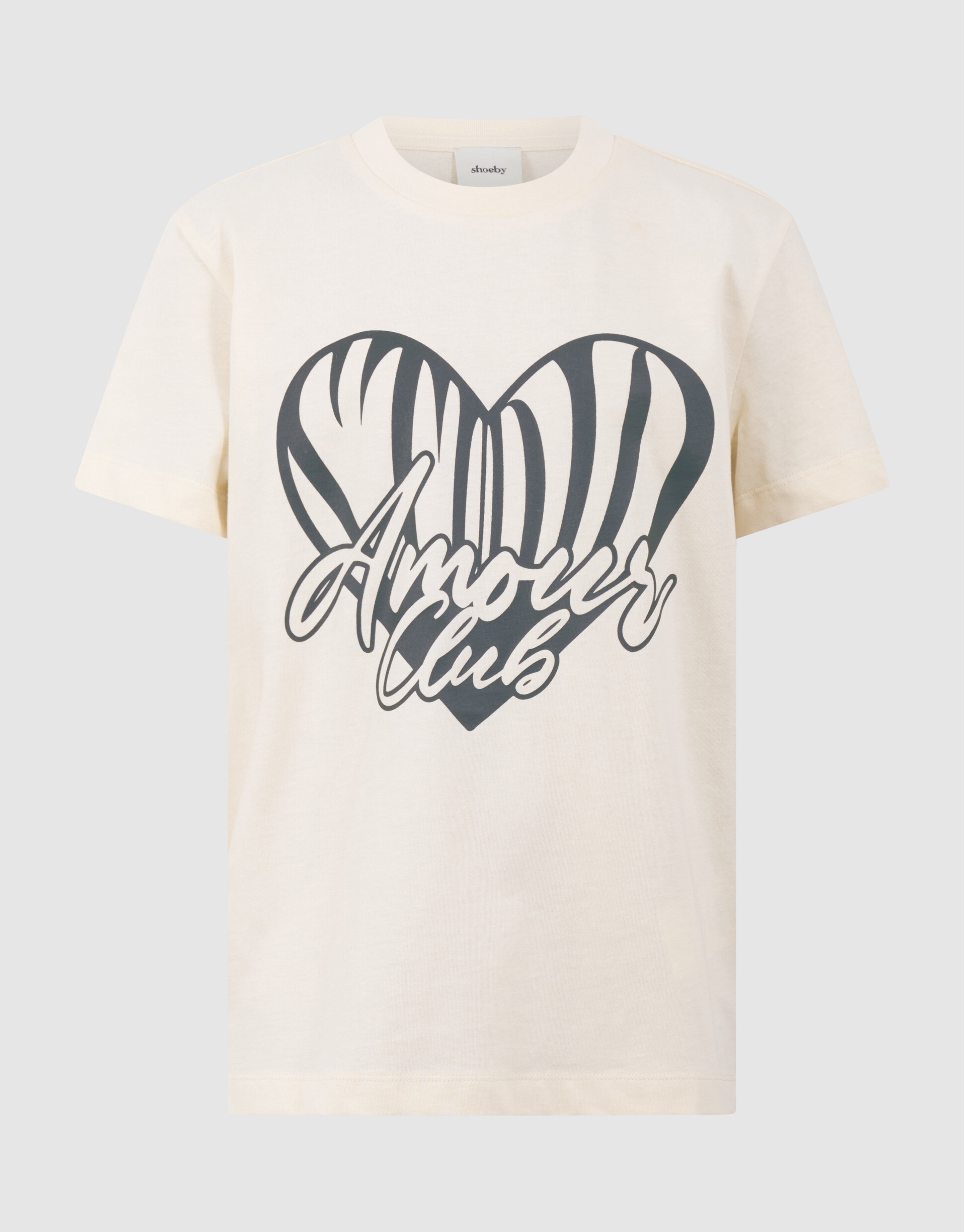 Heart Club Artwork T-Shirt in gebrochenem Wei&szlig; SHOEBY GIRLS