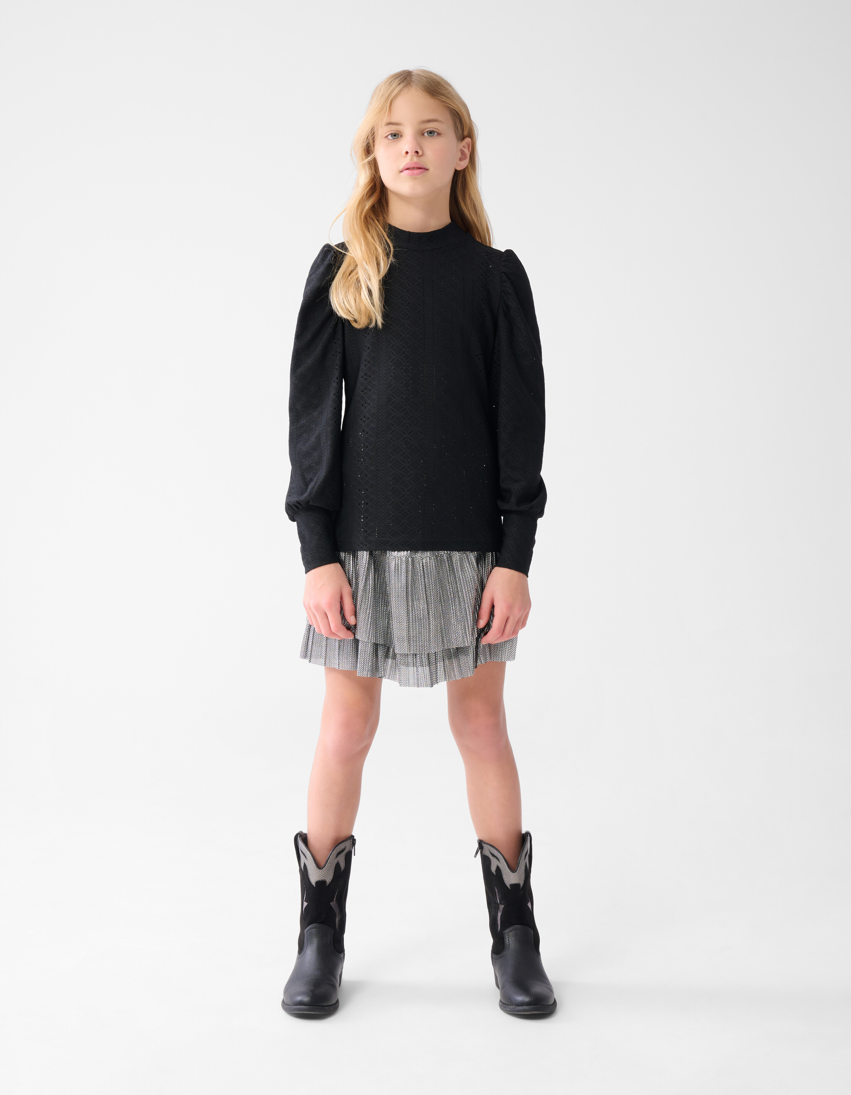 Besticktes Top Schwarz SHOEBY GIRLS