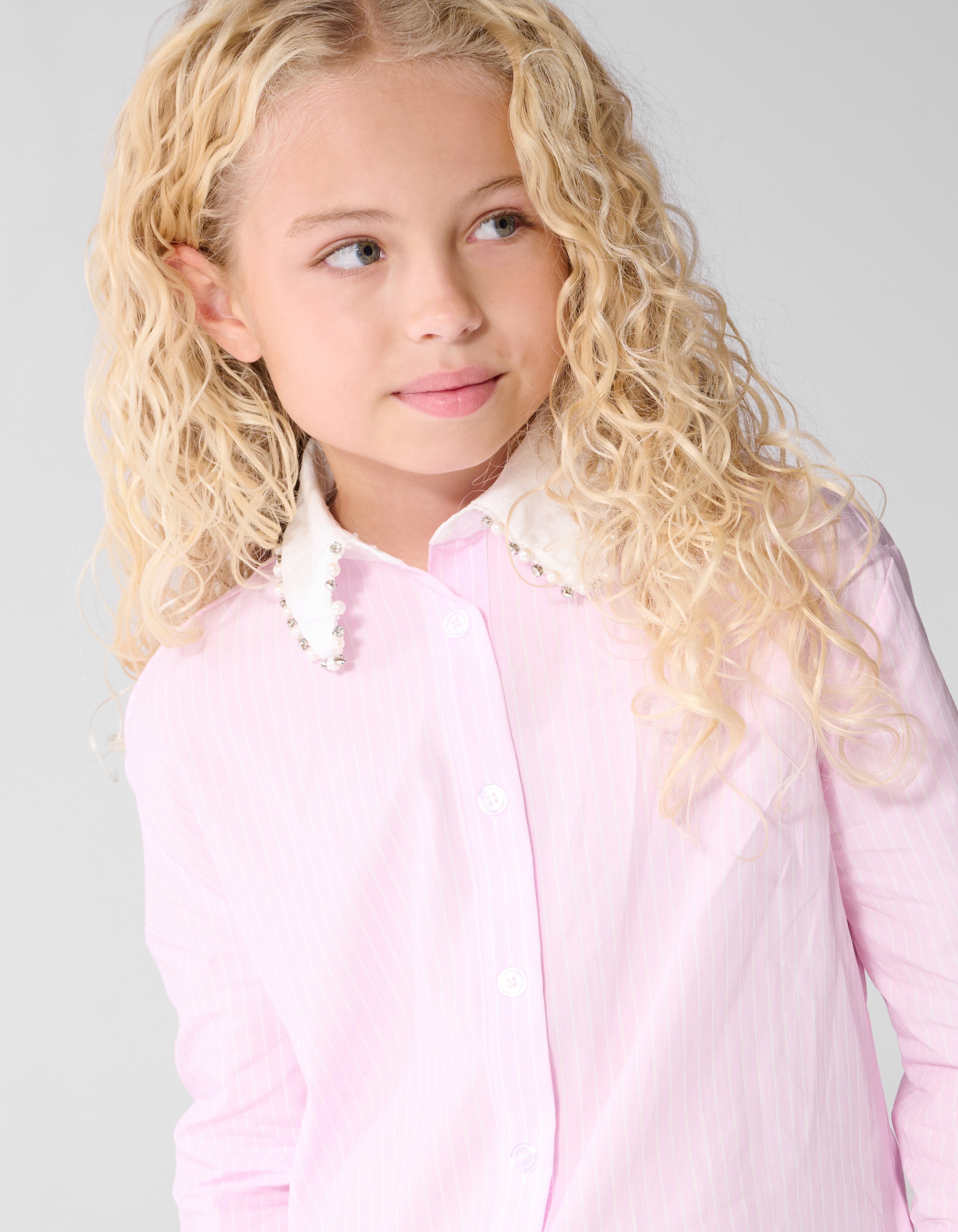 Bluse Mit Nadelstreifen Rosa SHOEBY GIRLS