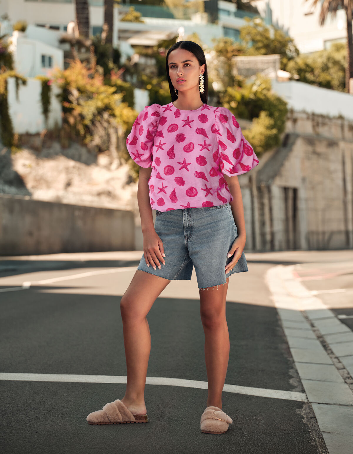 Puff Shell Top Rosa SHOEBY WOMEN