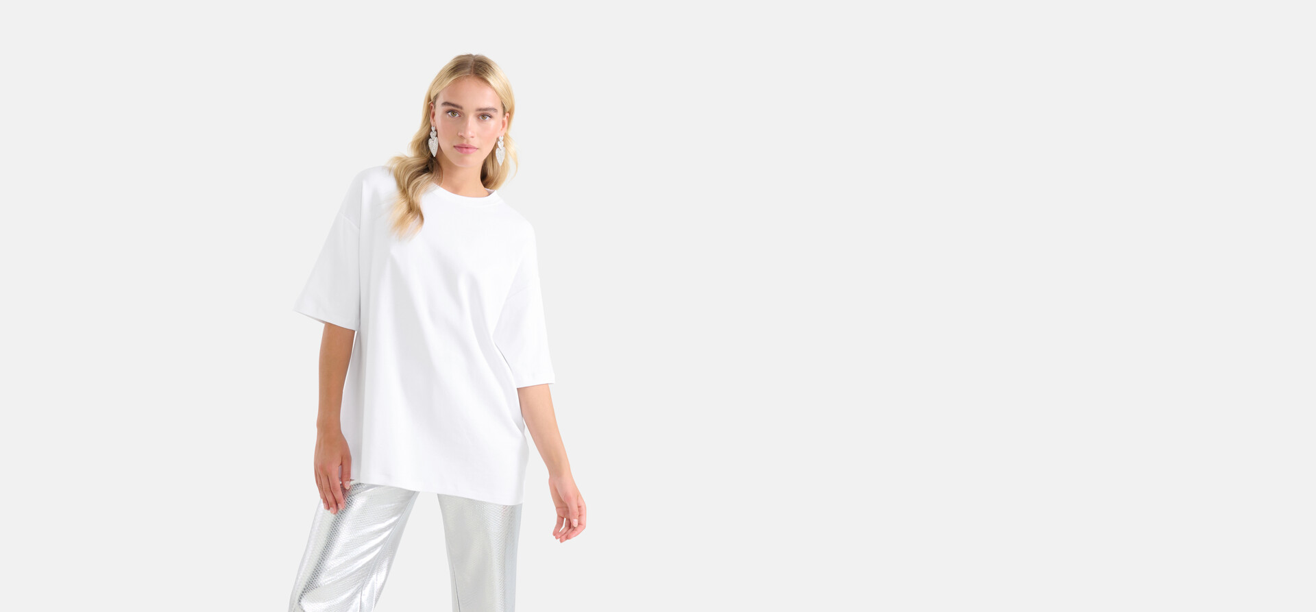 Übergroßes T-shirt Weiß von Monica SHOEBY WOMEN