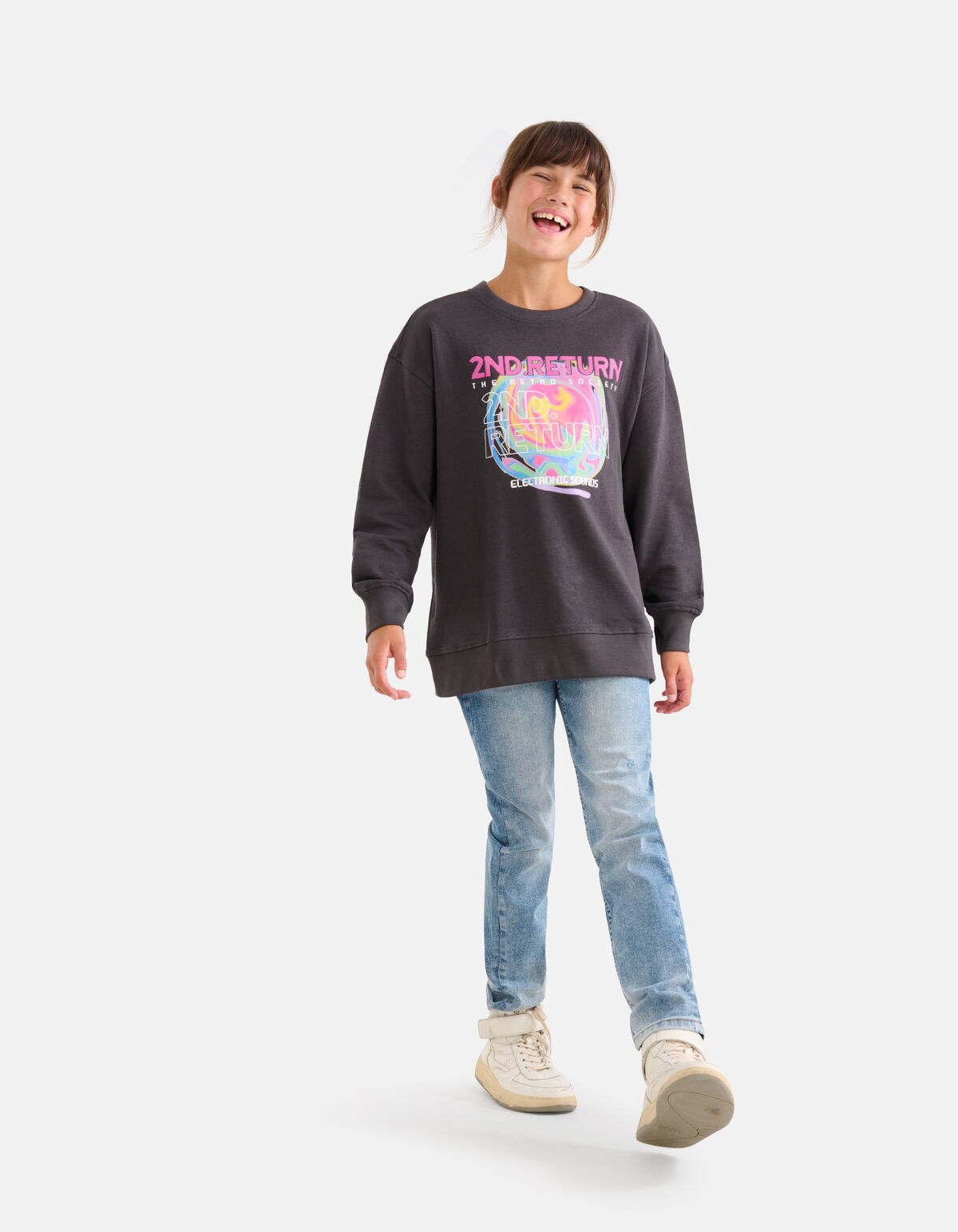 Artwork Pullover Dunkelgrau SHOEBY GIRLS