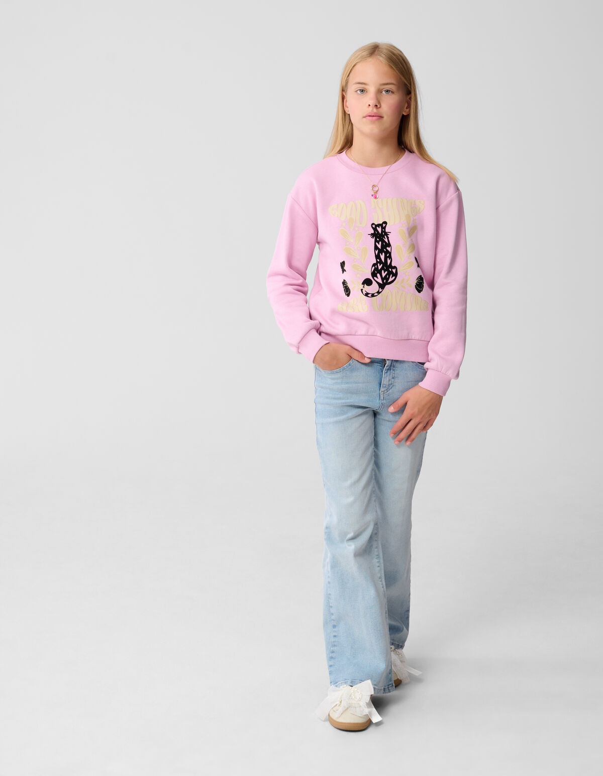 Ultra ausgestellte Jeans in ausgewaschener Optik SHOEBY GIRLS