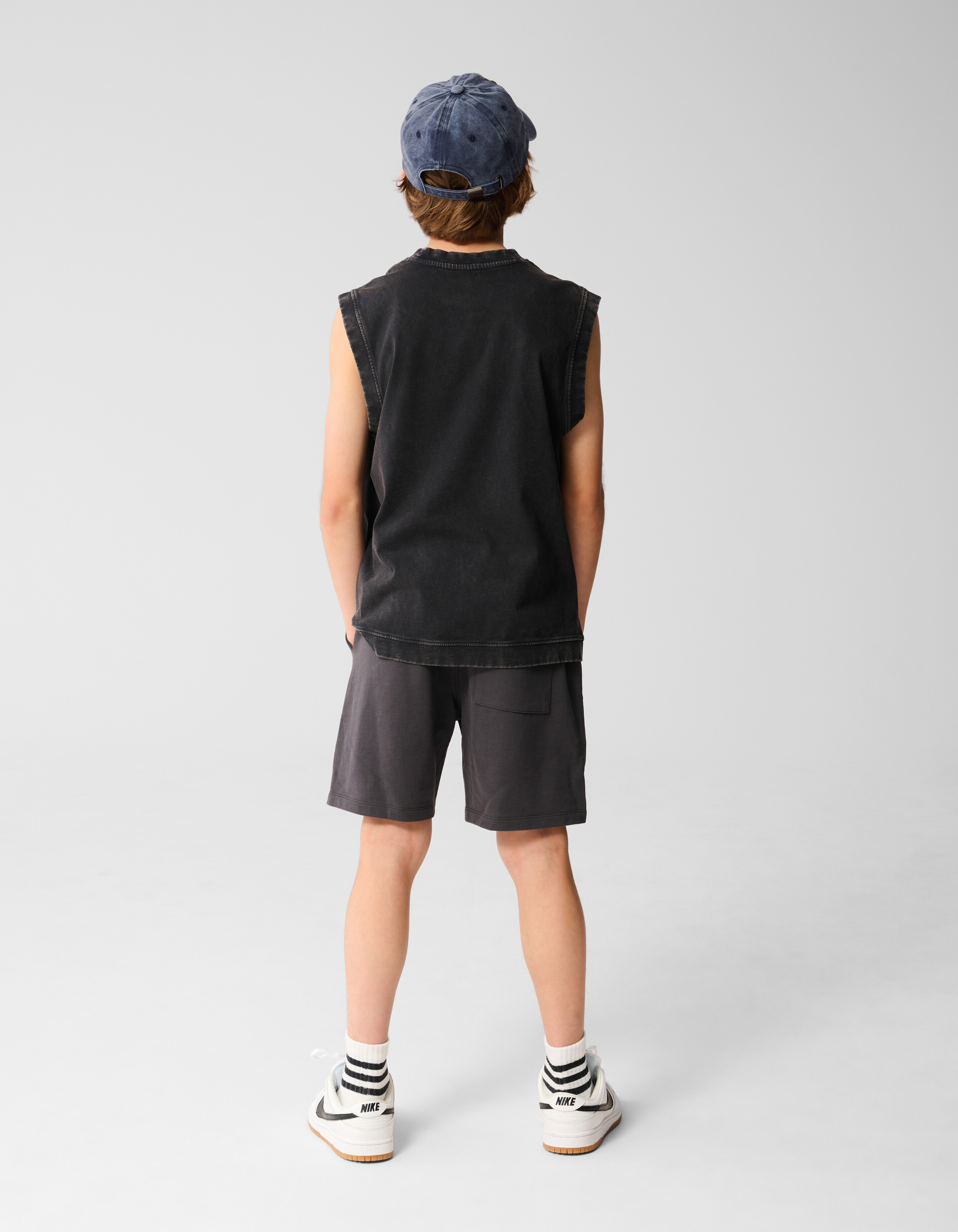 Rippen-Tanktop Schwarz SHOEBY BOYS