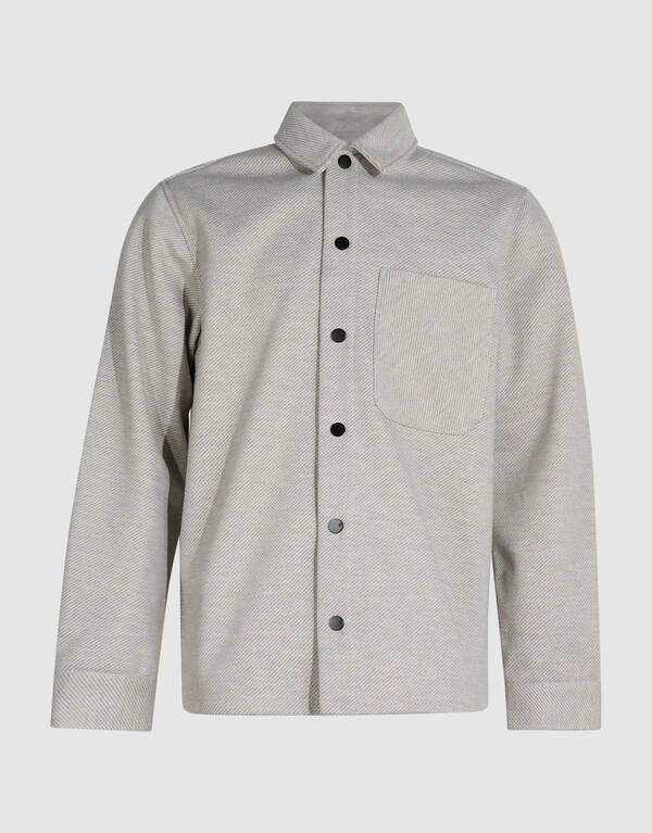Soft Twill Overshirt Hellgrau SHOEBY MEN