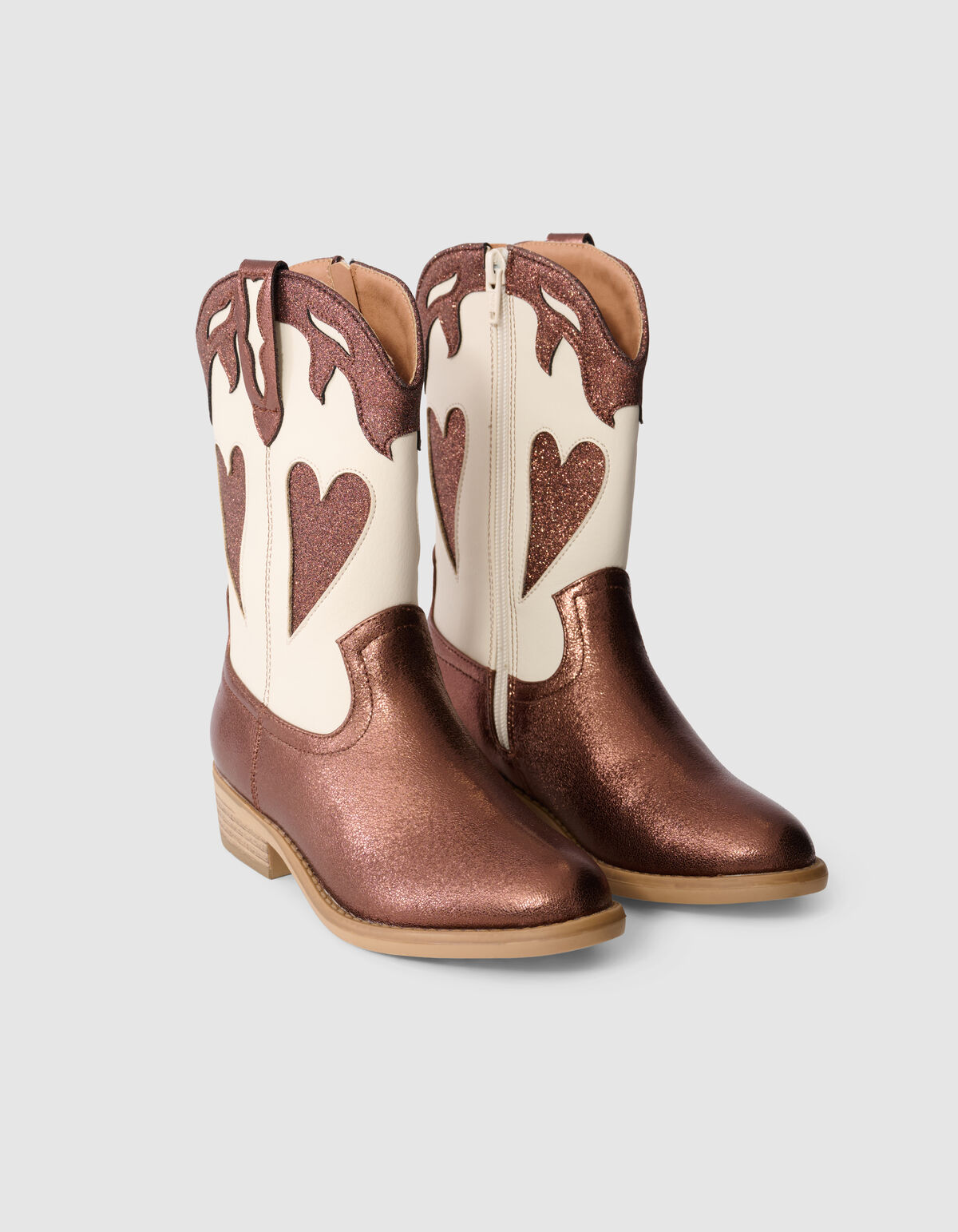 Western Shiny Heart Stiefel Braun SCHOENEN SHOEBY