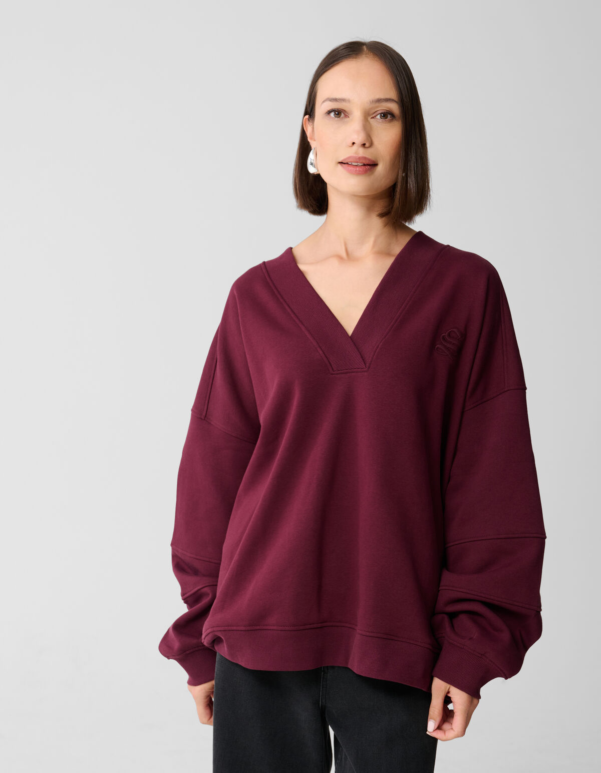 Varsity Logo Pullover Dunkelrot SHOEBY WOMEN