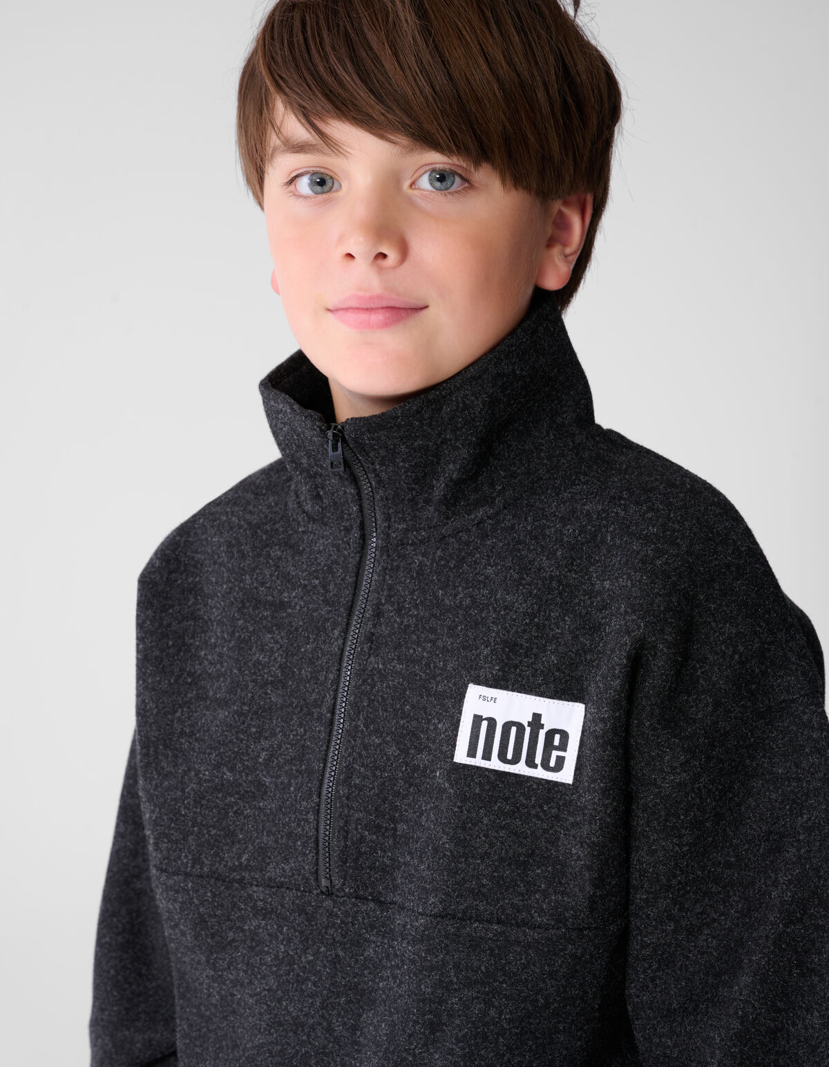 Half Zip Pullover Dunkelgrau SHOEBY BOYS
