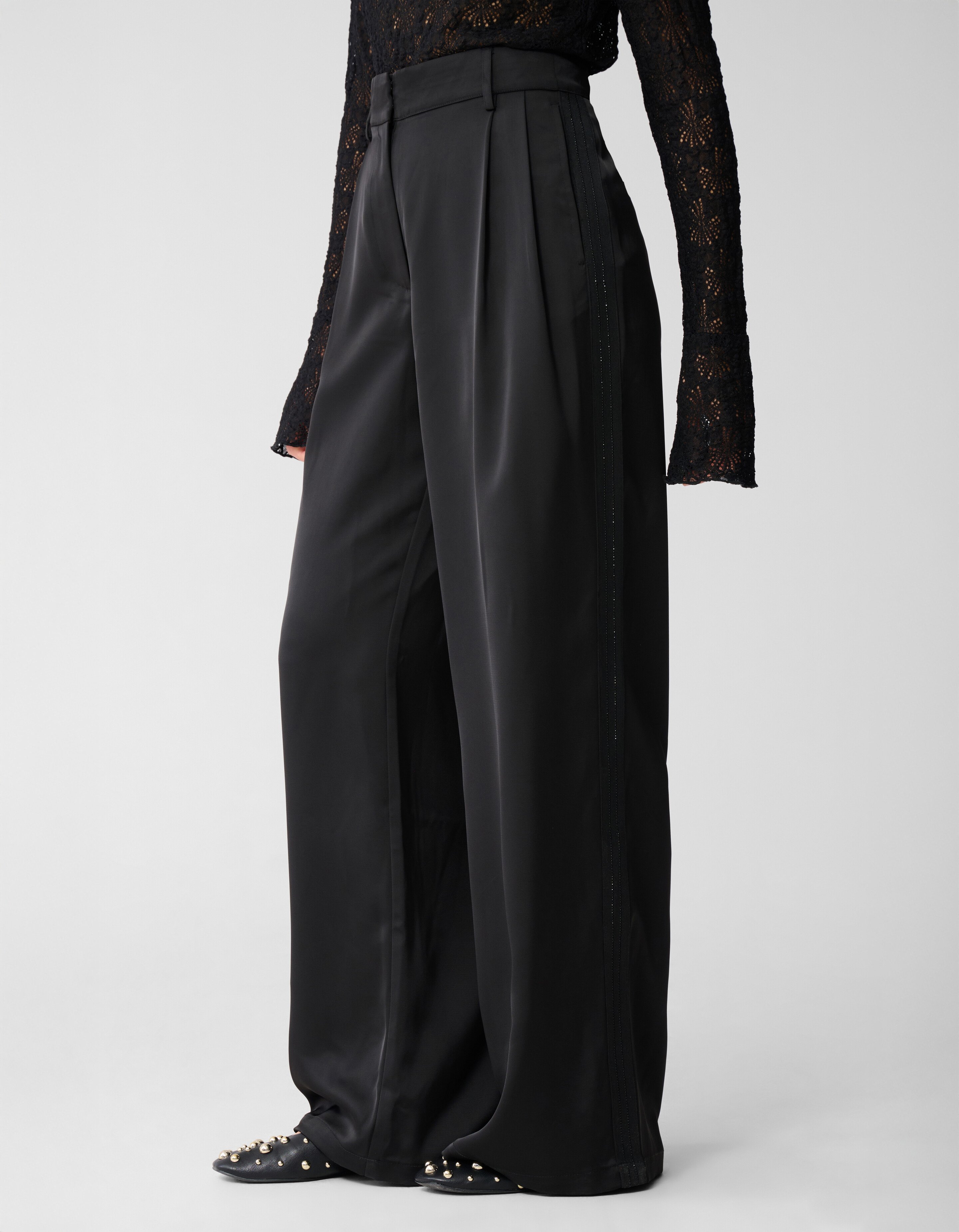 Satinhose Schwarz von Mieke SHOEBY WOMEN