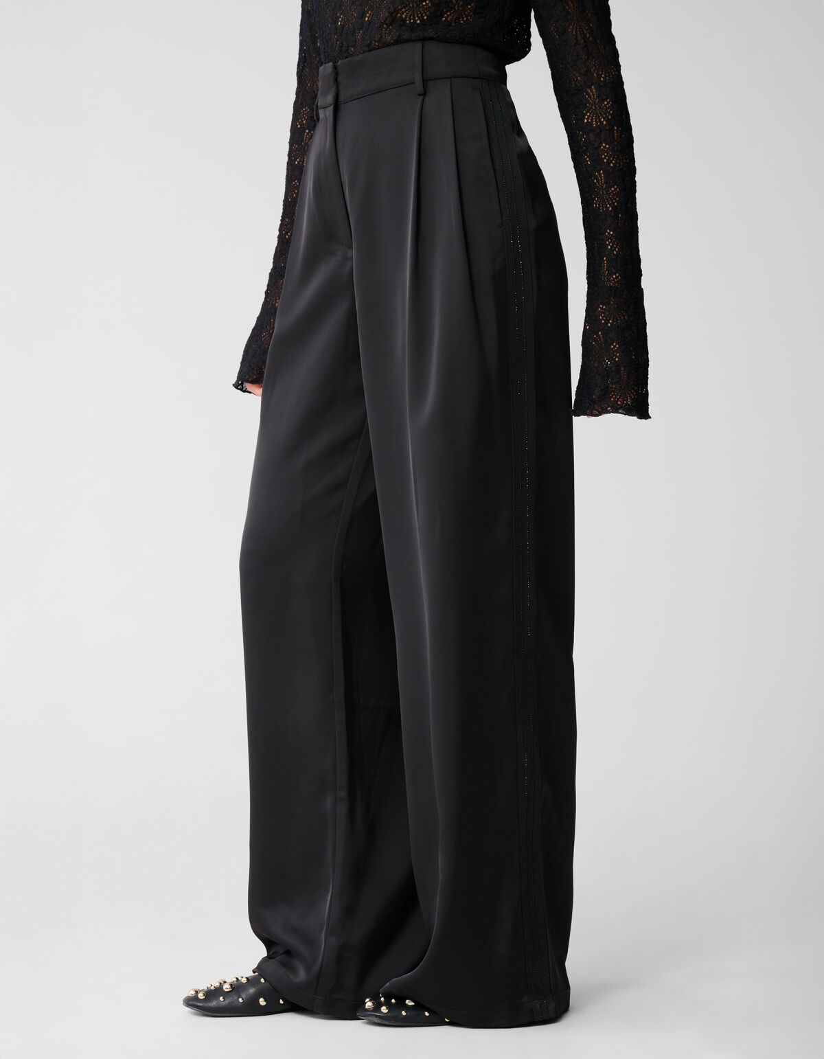Satinhose Schwarz von Mieke SHOEBY WOMEN